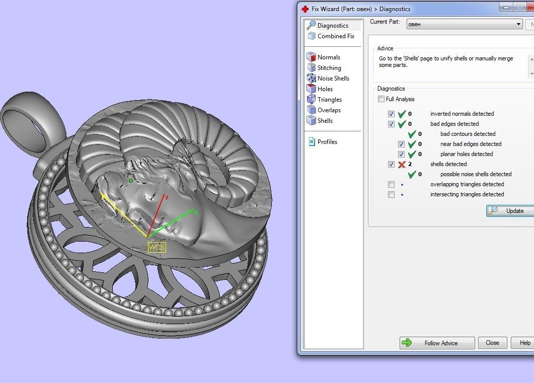 Aries Zodiac Sign Pendant 3D print model_3