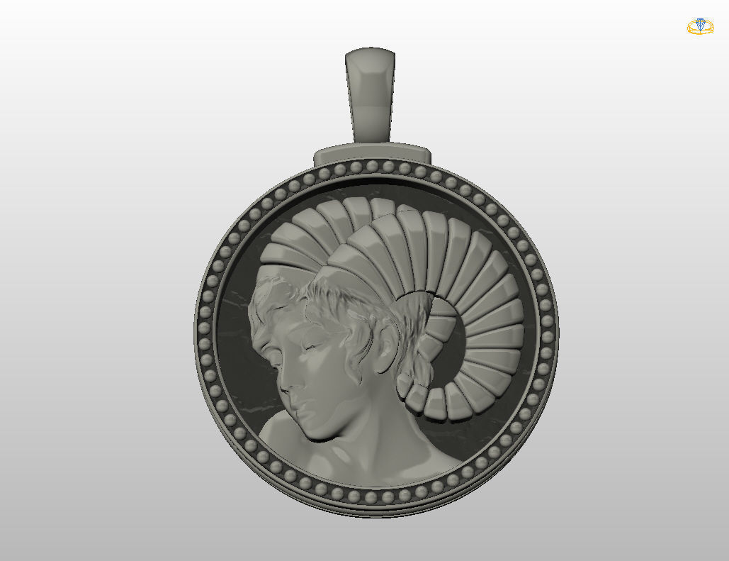 Aries Zodiac Sign Pendant 3D print model_34