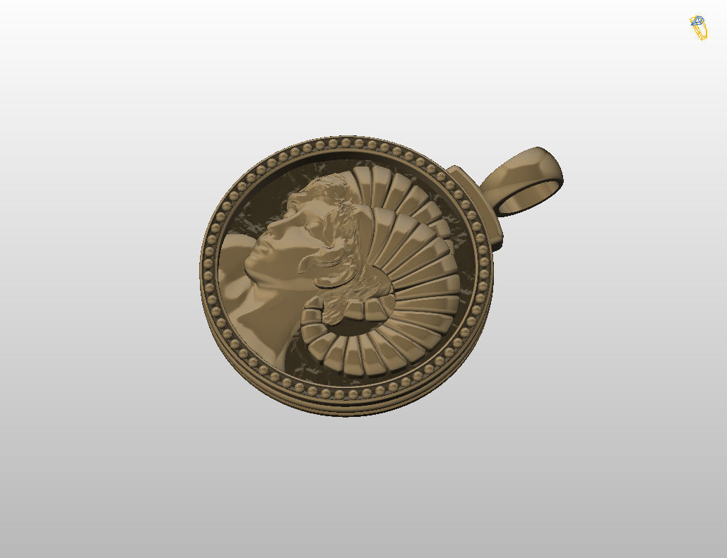 Aries Zodiac Sign Pendant 3D print model_14