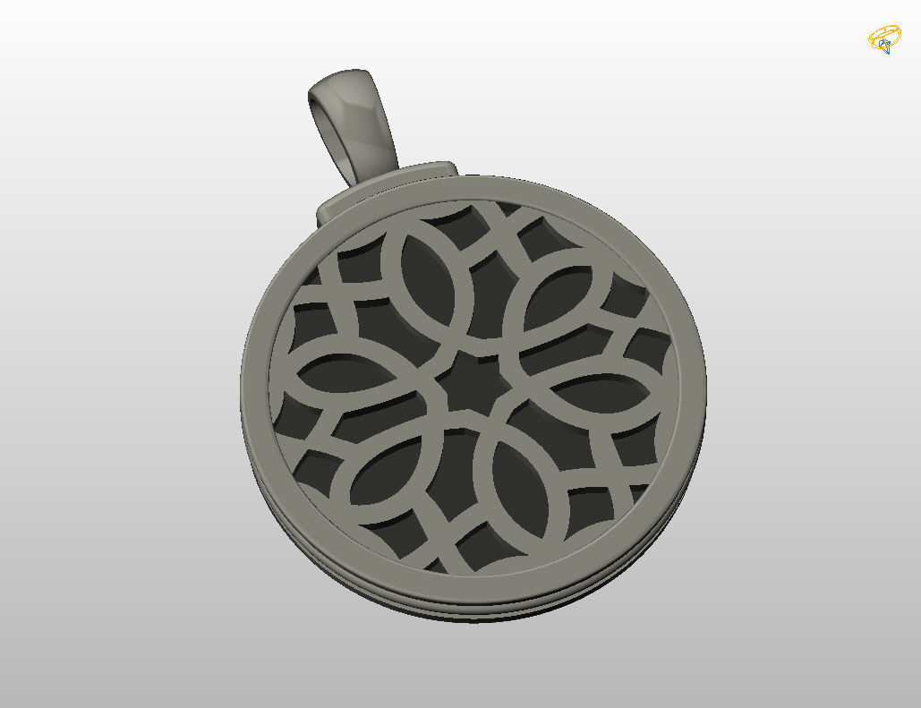Aries Zodiac Sign Pendant 3D print model_40