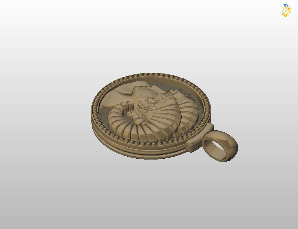 Aries Zodiac Sign Pendant 3D print model_17