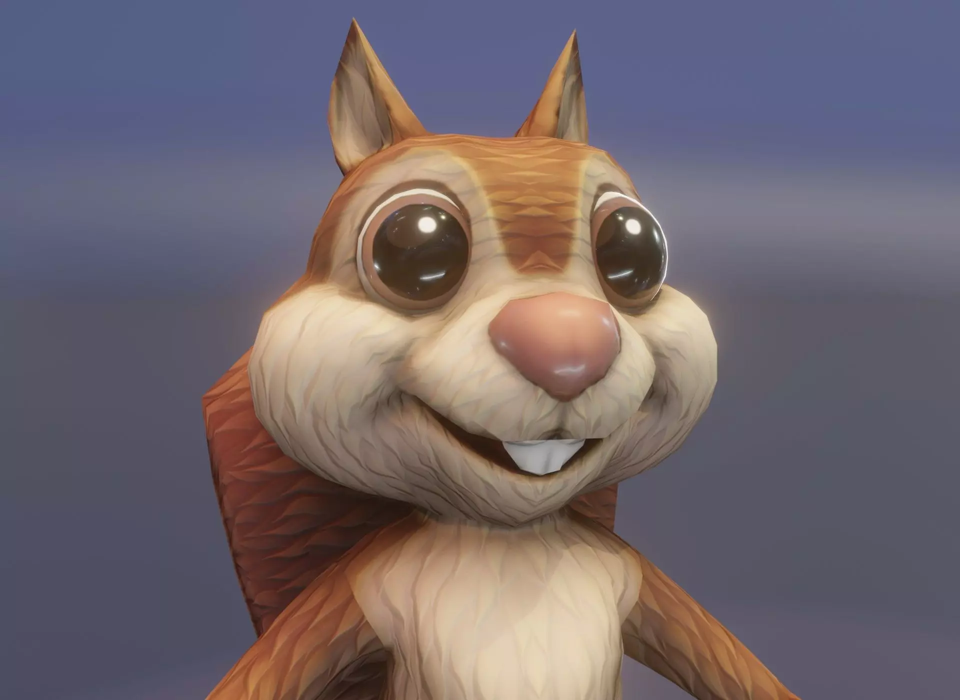 Cartoon Squirrel Animated 3D Model Low-poly 3D model_0