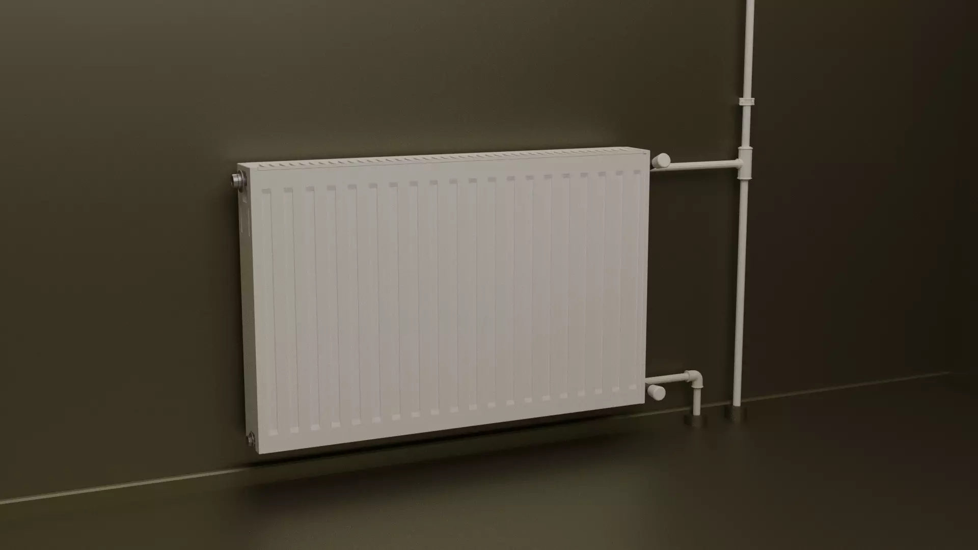 Radiator Panel - 3D Model Low-poly 3D model_0