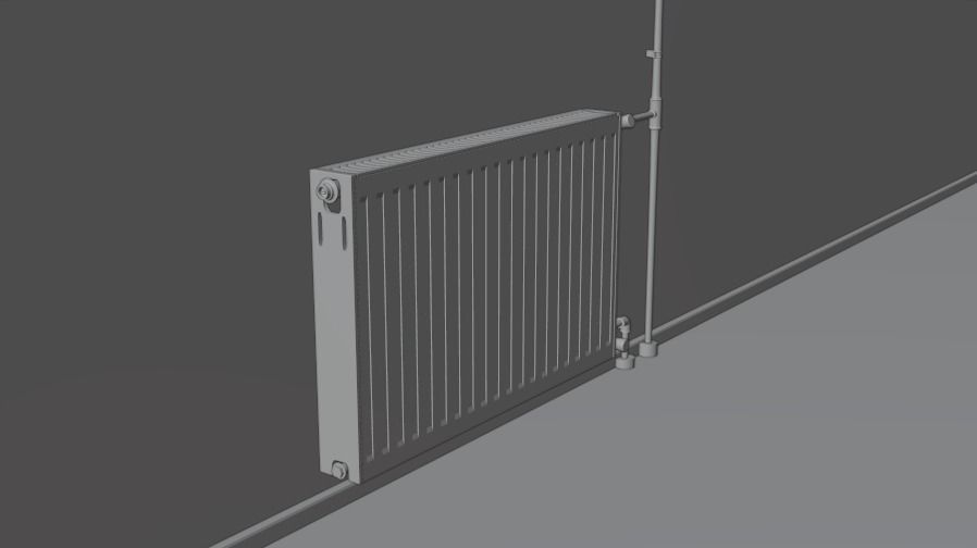 Radiator Panel - 3D Model Low-poly 3D model_5