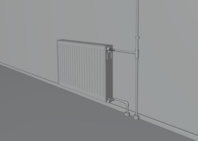 Radiator Panel - 3D Model Low-poly 3D model_4