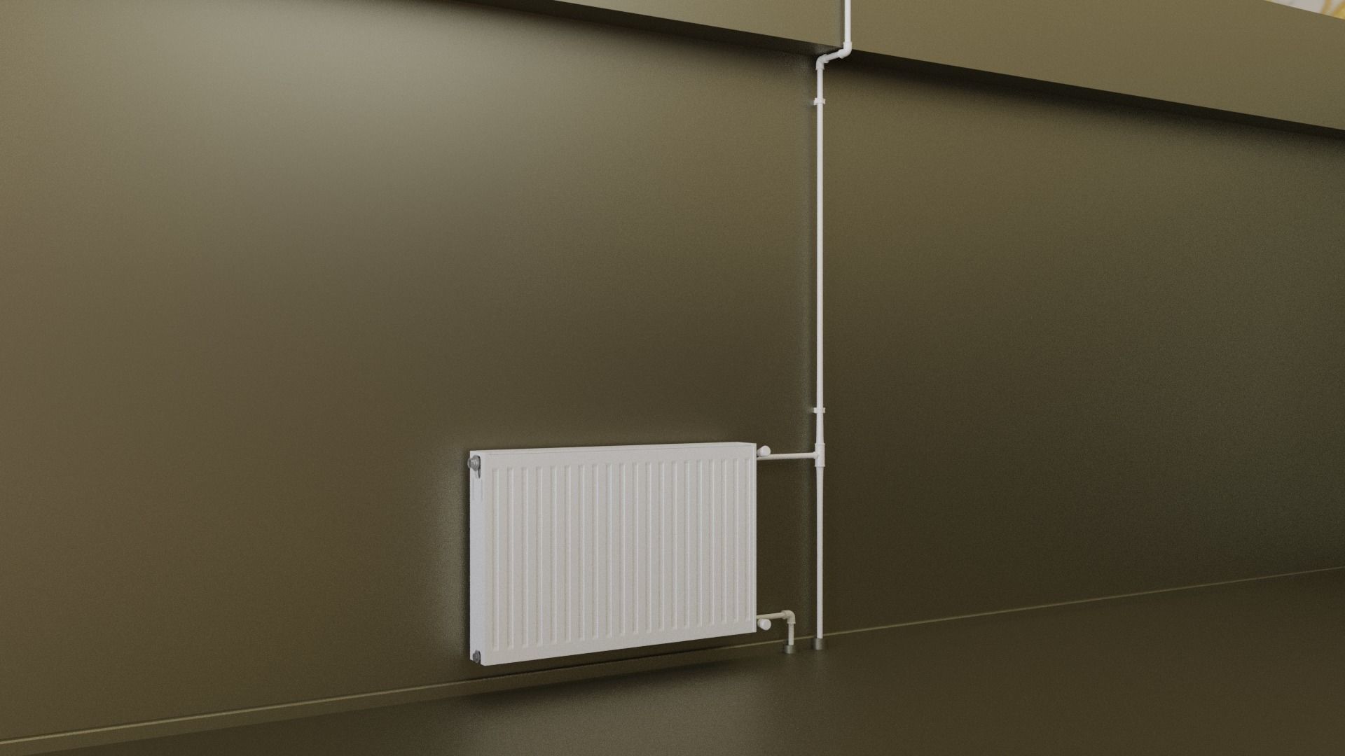 Radiator Panel - 3D Model Low-poly 3D model_2