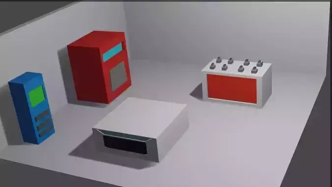 genarator room  Free low-poly 3D model