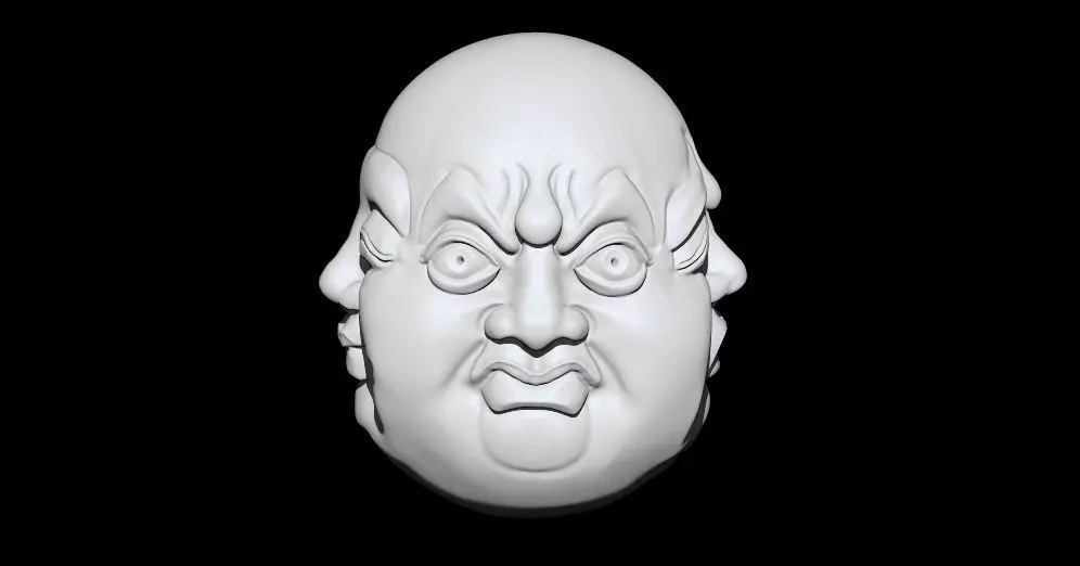 Four Faced Buddha Brahma 3D Model 3D print model_0