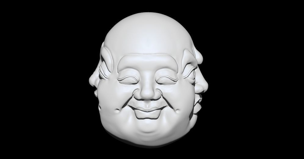 Four Faced Buddha Brahma 3D Model 3D print model_1