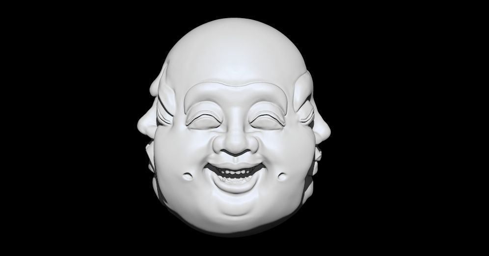 Four Faced Buddha Brahma 3D Model 3D print model_2