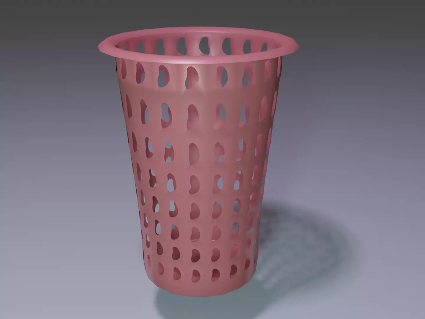 Dustbin Plastic Free low-poly 3D model