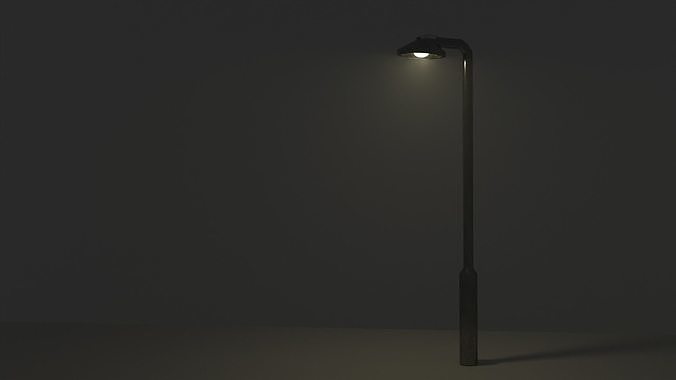 Modern street lamp Low-poly 3D model