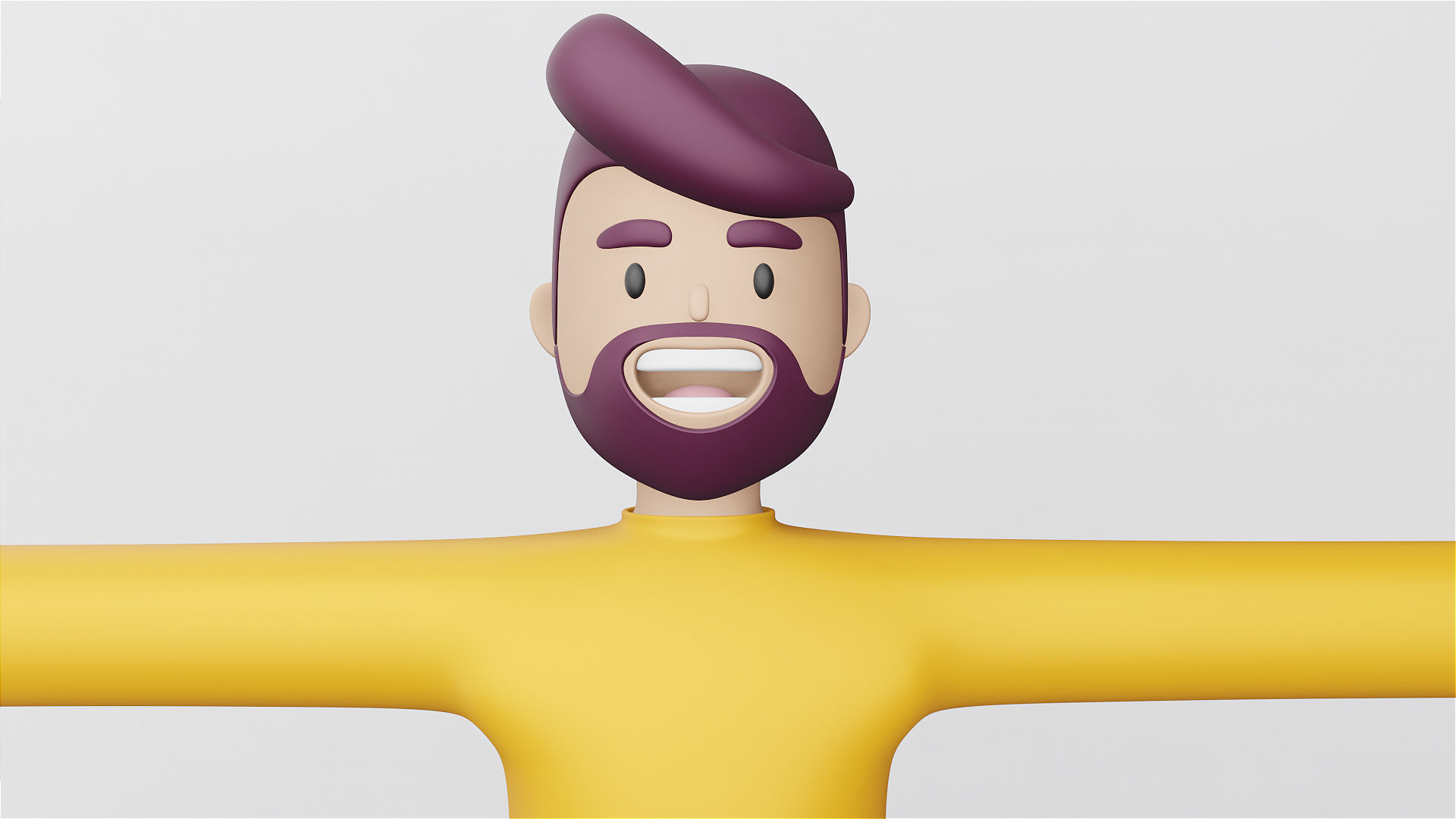 3D Model Man Full Body Cartoon Characters 3D model_6