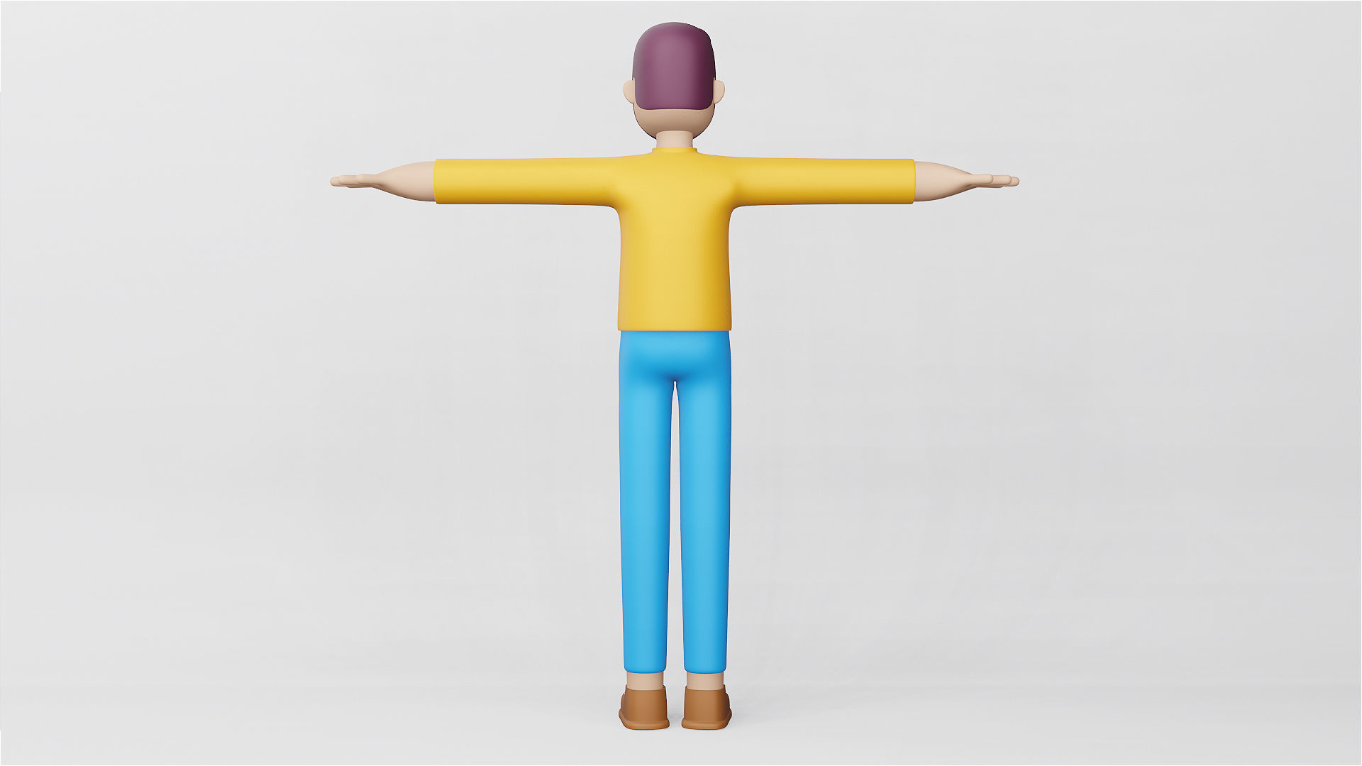 3D Model Man Full Body Cartoon Characters 3D model_4