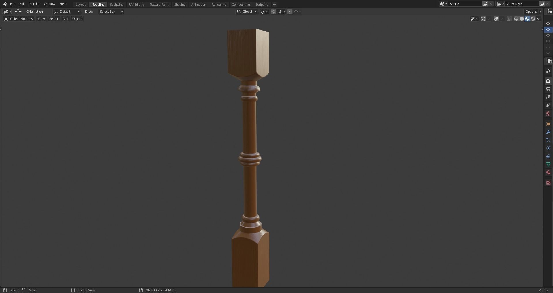 17 different models of Baluster and 11 different Smart Materials Free low-poly 3D model_43