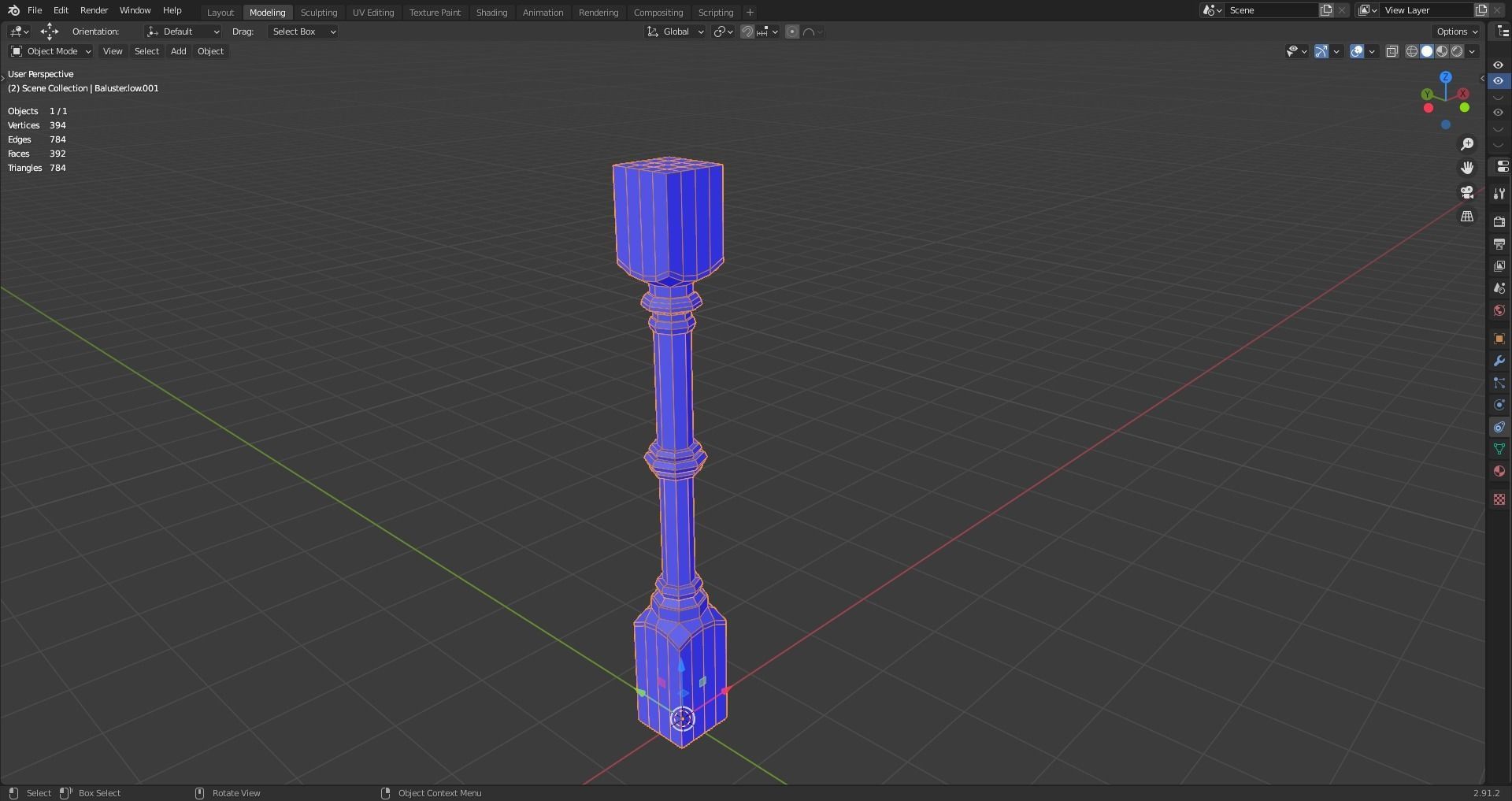 17 different models of Baluster and 11 different Smart Materials Free low-poly 3D model_40