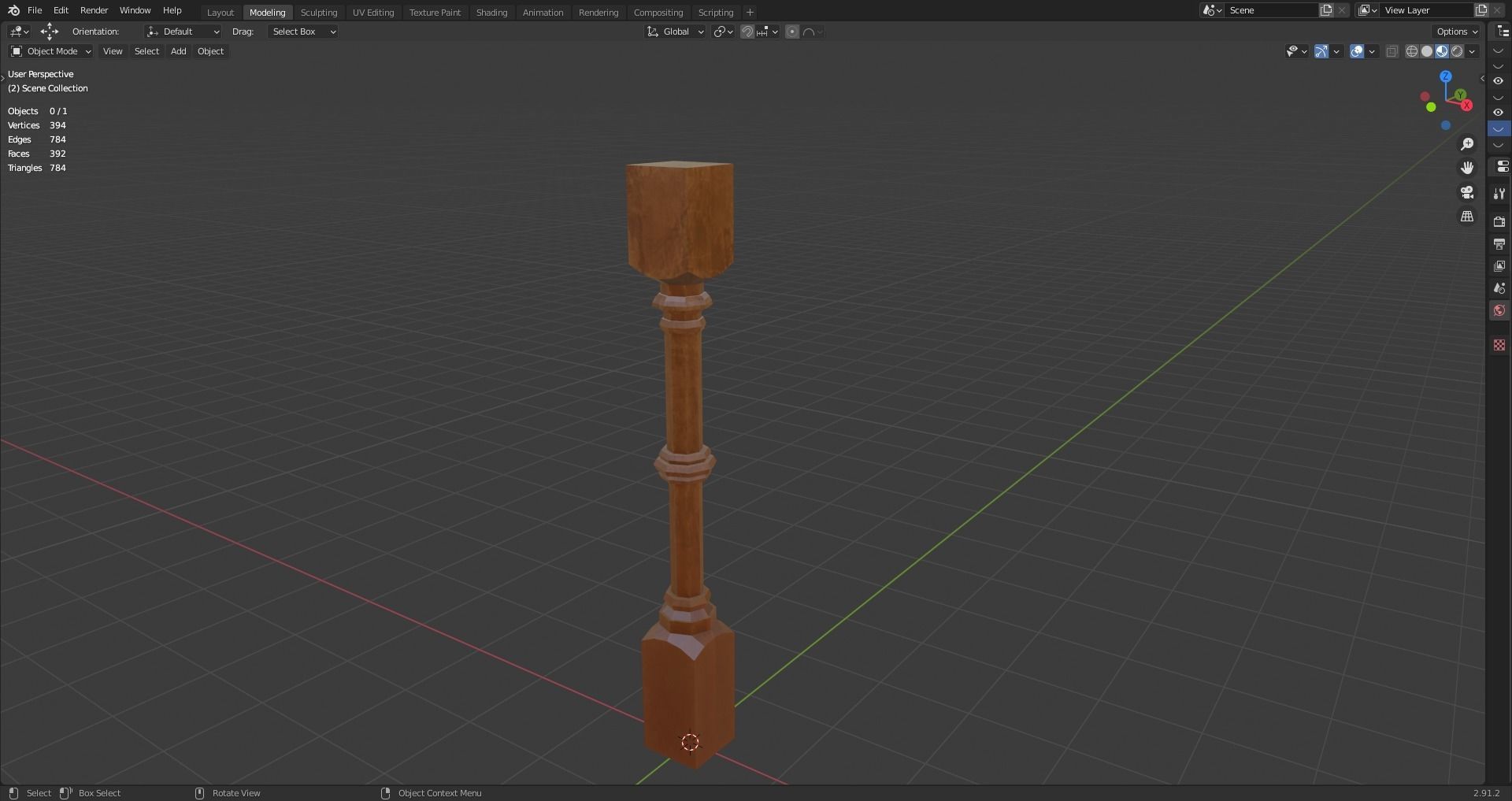 17 different models of Baluster and 11 different Smart Materials Free low-poly 3D model_35