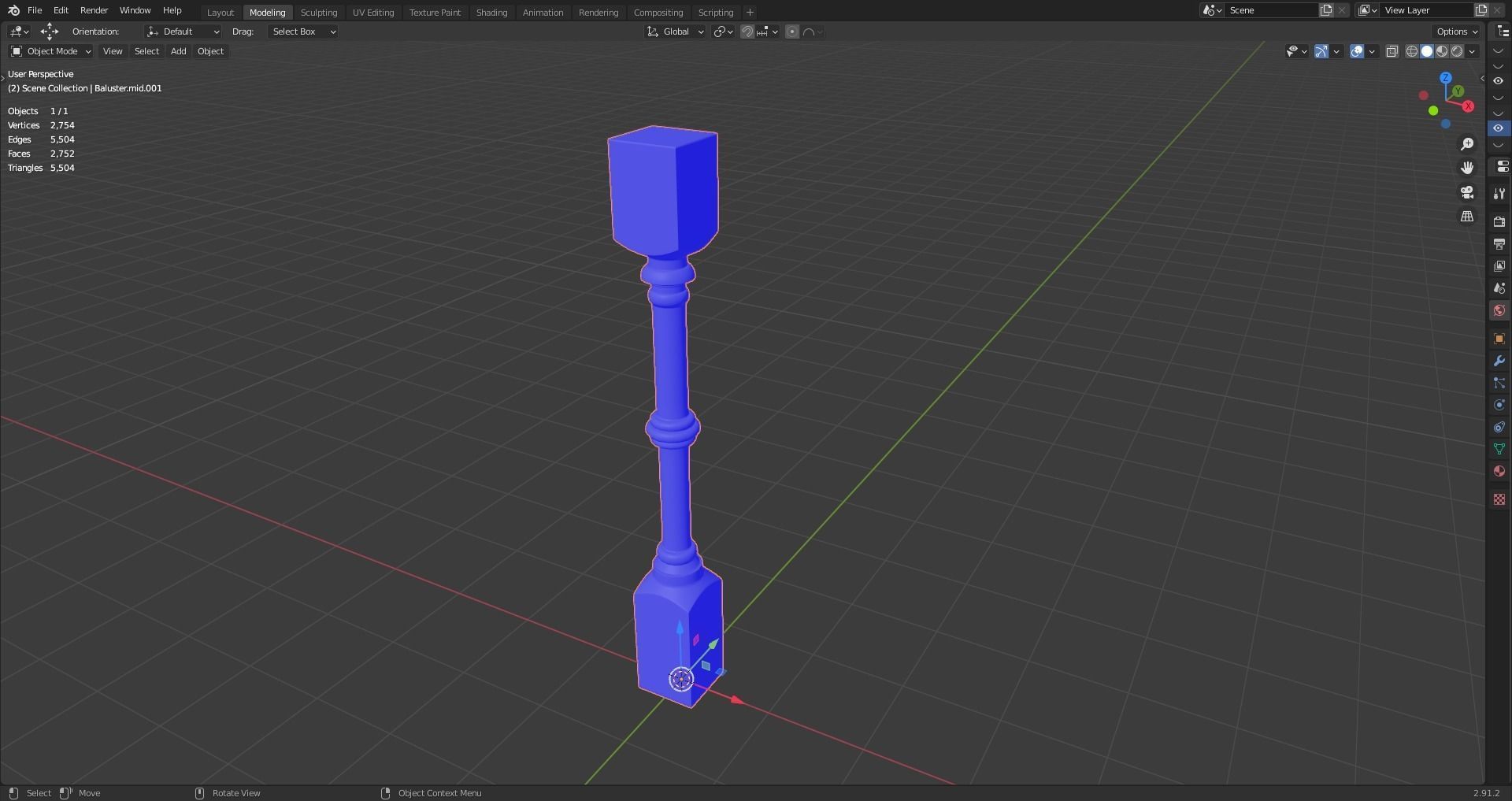 17 different models of Baluster and 11 different Smart Materials Free low-poly 3D model_48