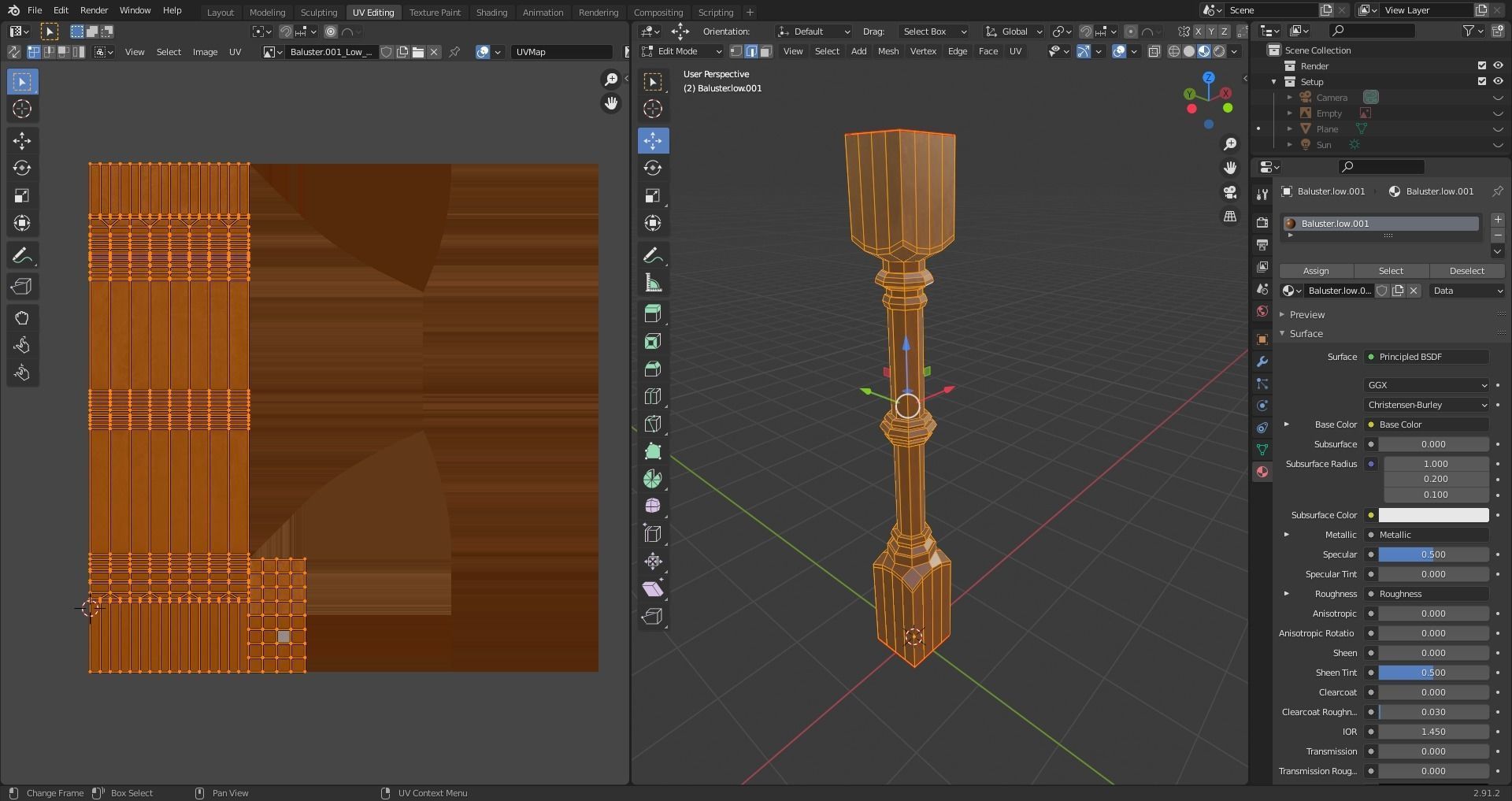 17 different models of Baluster and 11 different Smart Materials Free low-poly 3D model_36