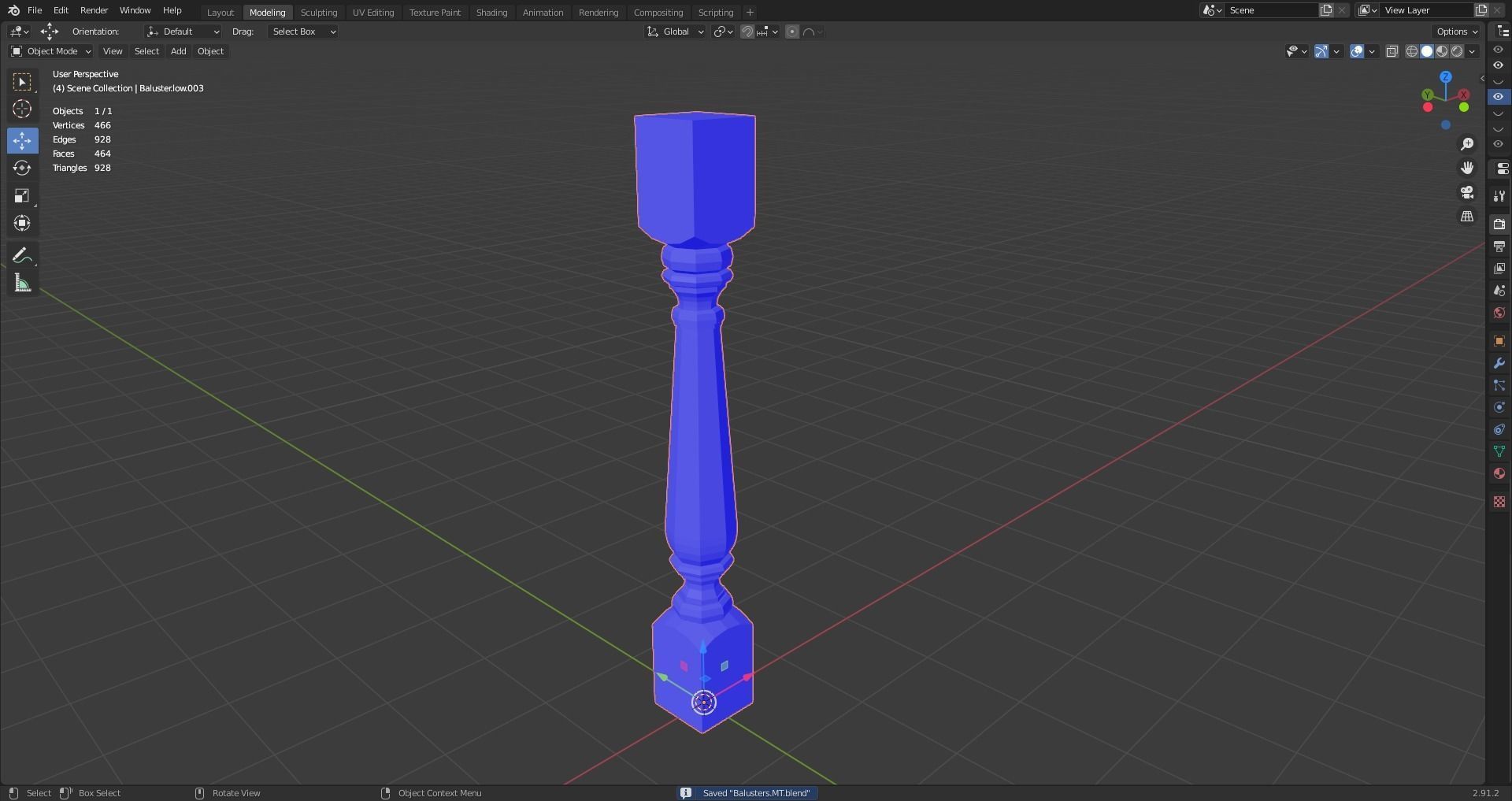 17 different models of Baluster and 11 different Smart Materials Free low-poly 3D model_69