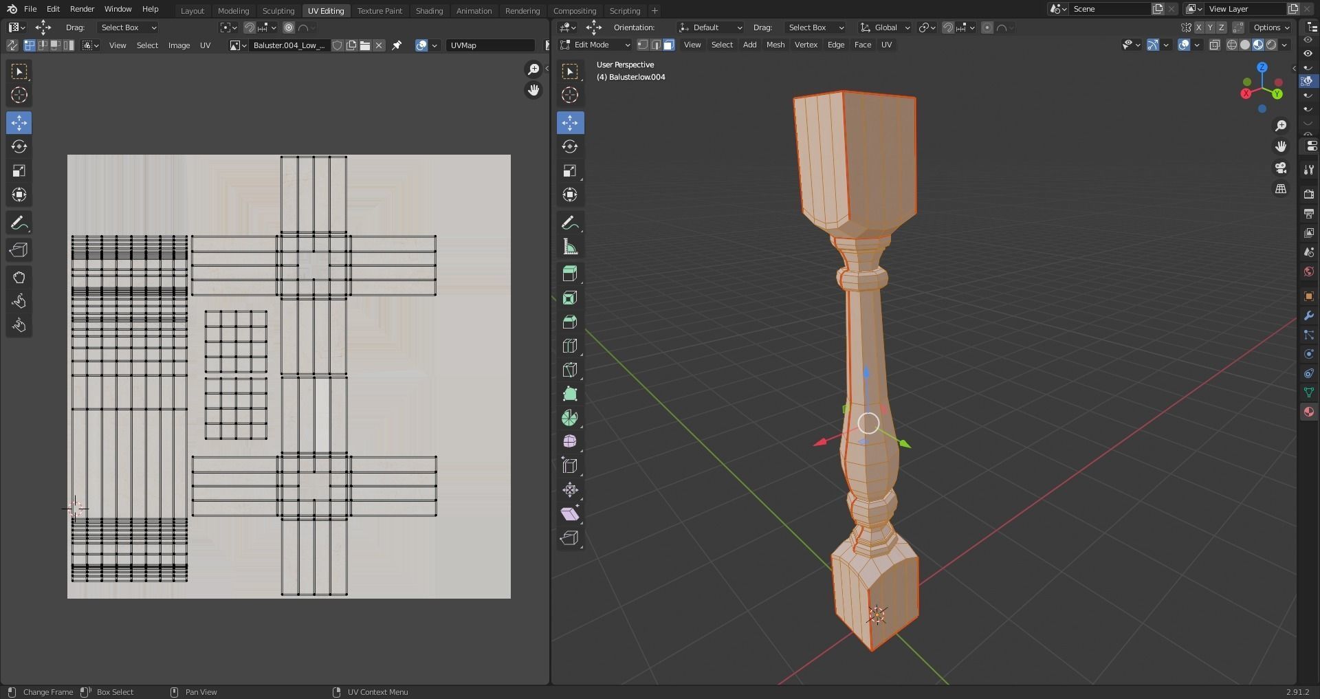 17 different models of Baluster and 11 different Smart Materials Free low-poly 3D model_83