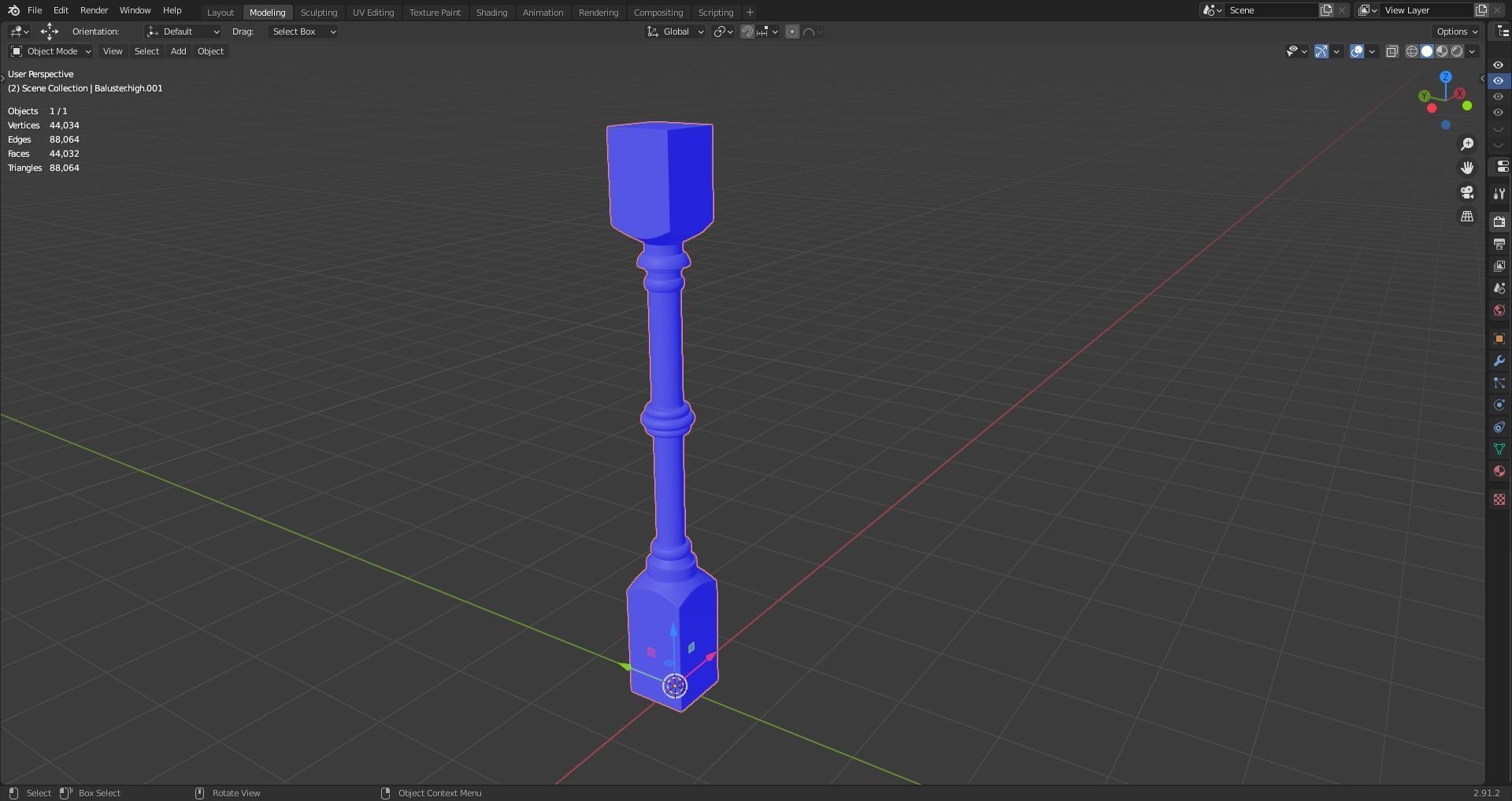 17 different models of Baluster and 11 different Smart Materials Free low-poly 3D model_42