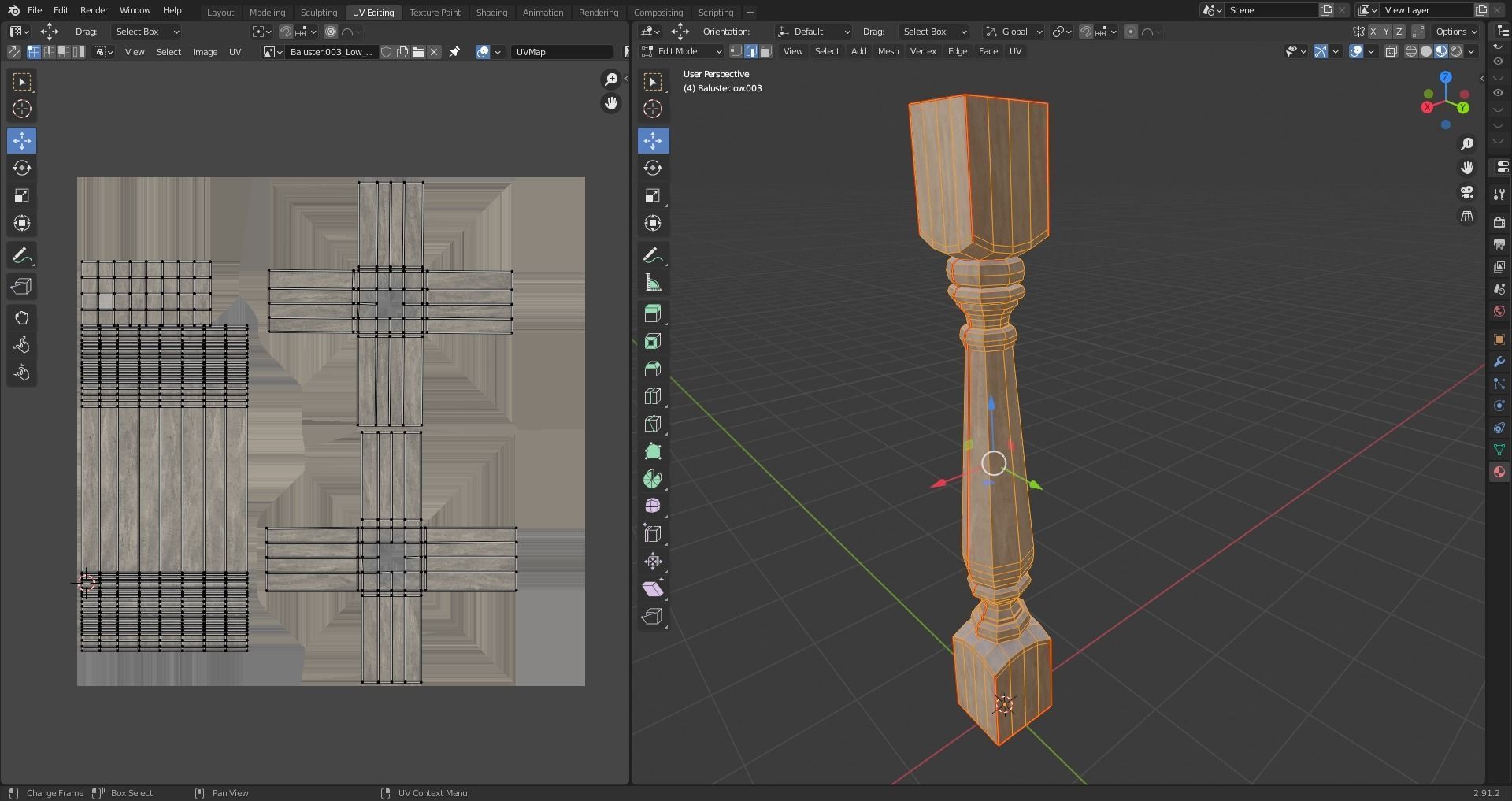 17 different models of Baluster and 11 different Smart Materials Free low-poly 3D model_66