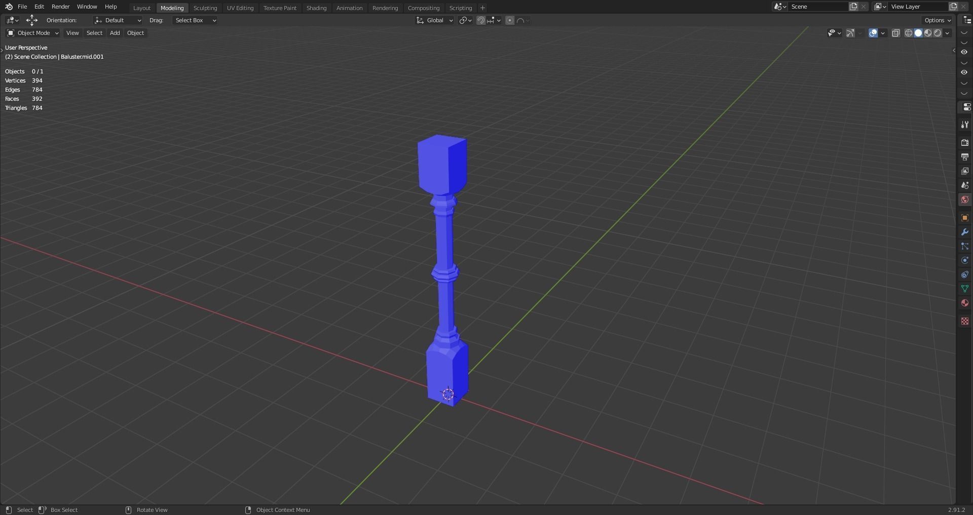 17 different models of Baluster and 11 different Smart Materials Free low-poly 3D model_37