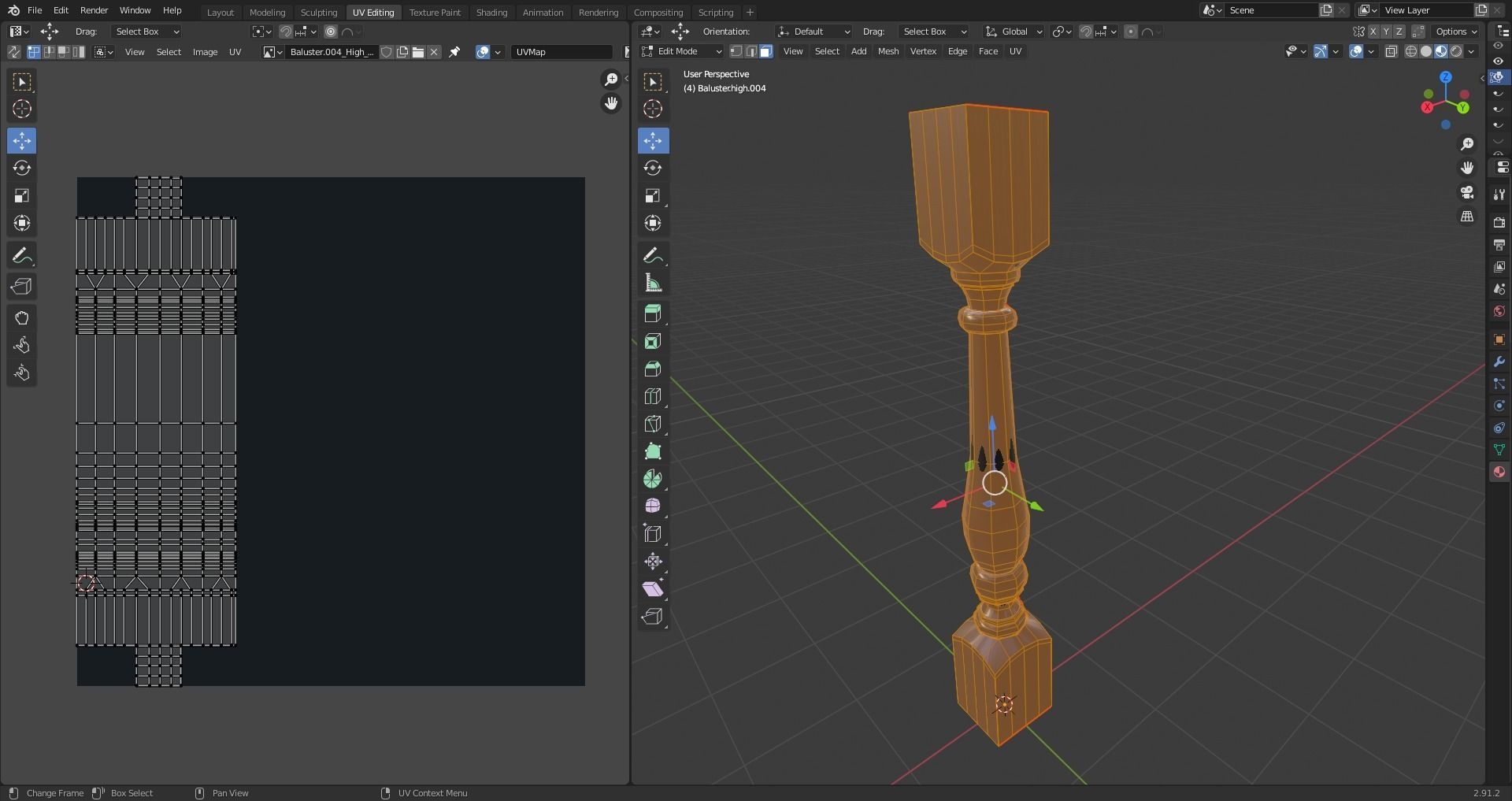 17 different models of Baluster and 11 different Smart Materials Free low-poly 3D model_96