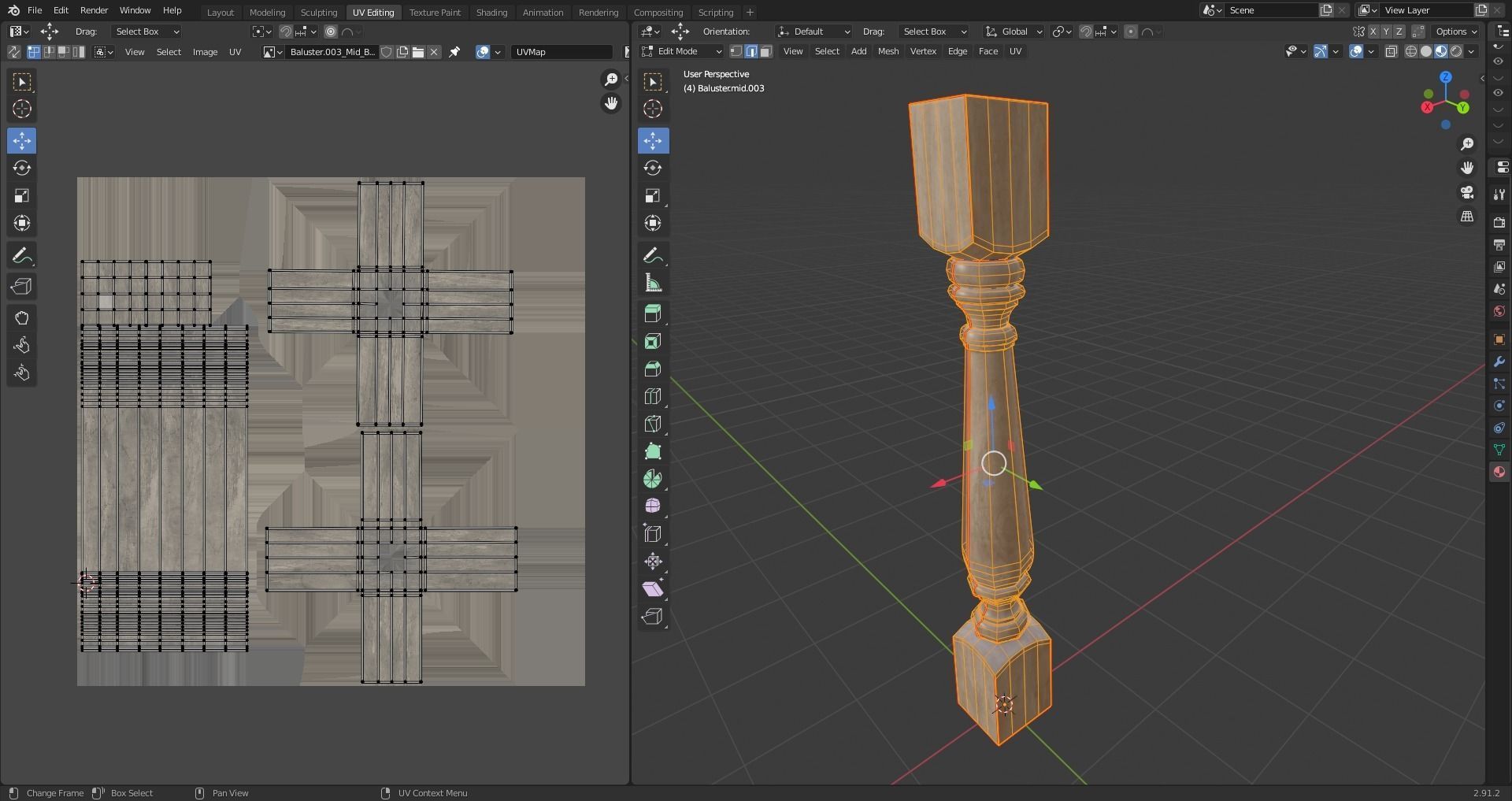 17 different models of Baluster and 11 different Smart Materials Free low-poly 3D model_78