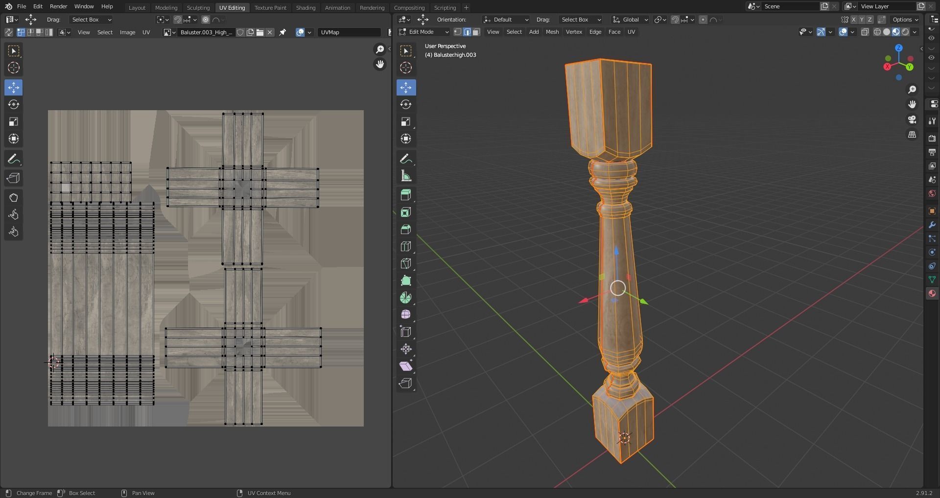 17 different models of Baluster and 11 different Smart Materials Free low-poly 3D model_74