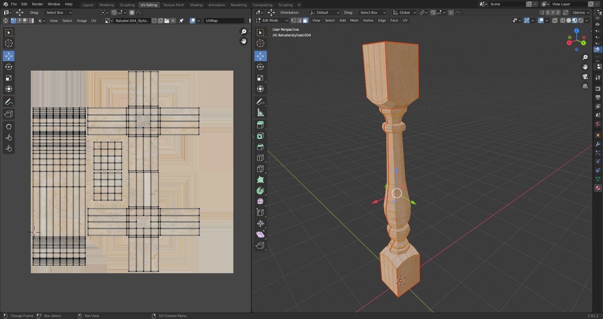 17 different models of Baluster and 11 different Smart Materials Free low-poly 3D model_88