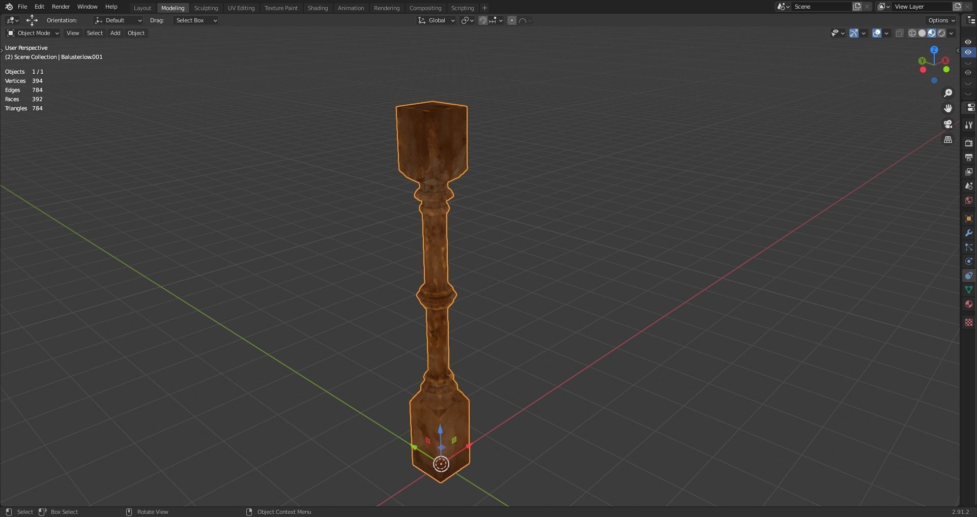 17 different models of Baluster and 11 different Smart Materials Free low-poly 3D model_41