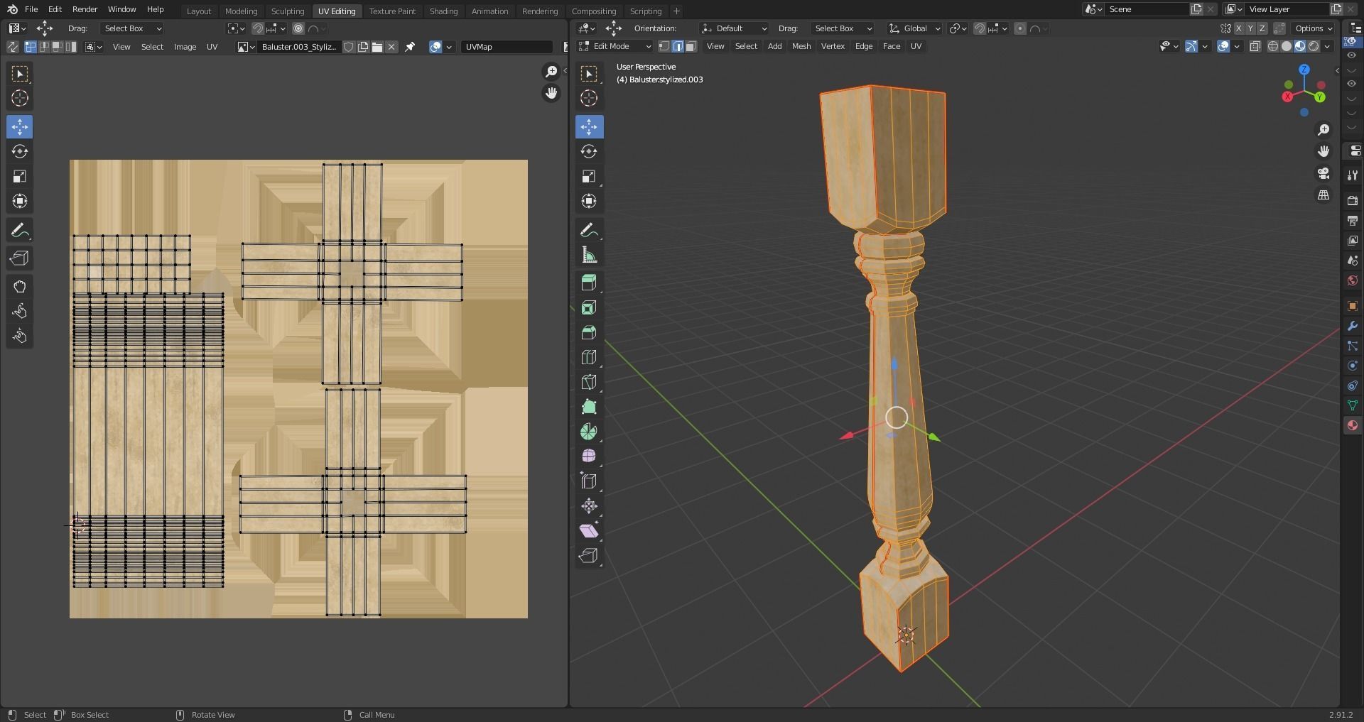 17 different models of Baluster and 11 different Smart Materials Free low-poly 3D model_71