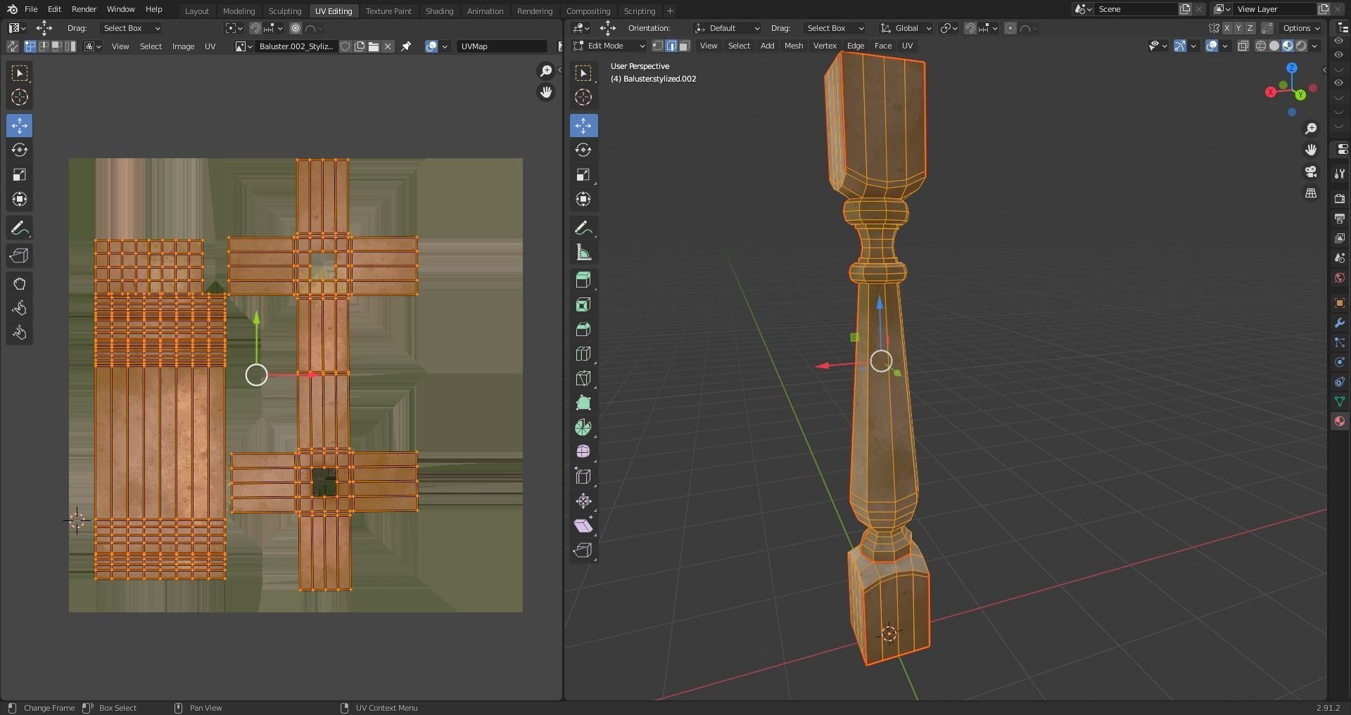 17 different models of Baluster and 11 different Smart Materials Free low-poly 3D model_57