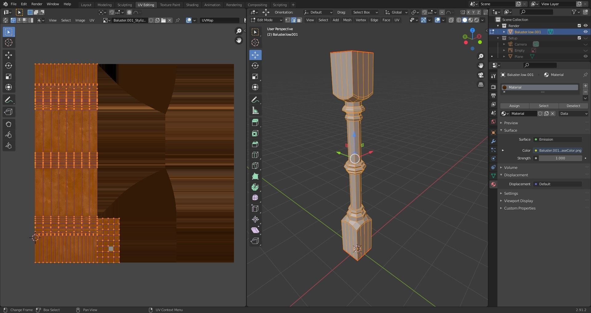 17 different models of Baluster and 11 different Smart Materials Free low-poly 3D model_39