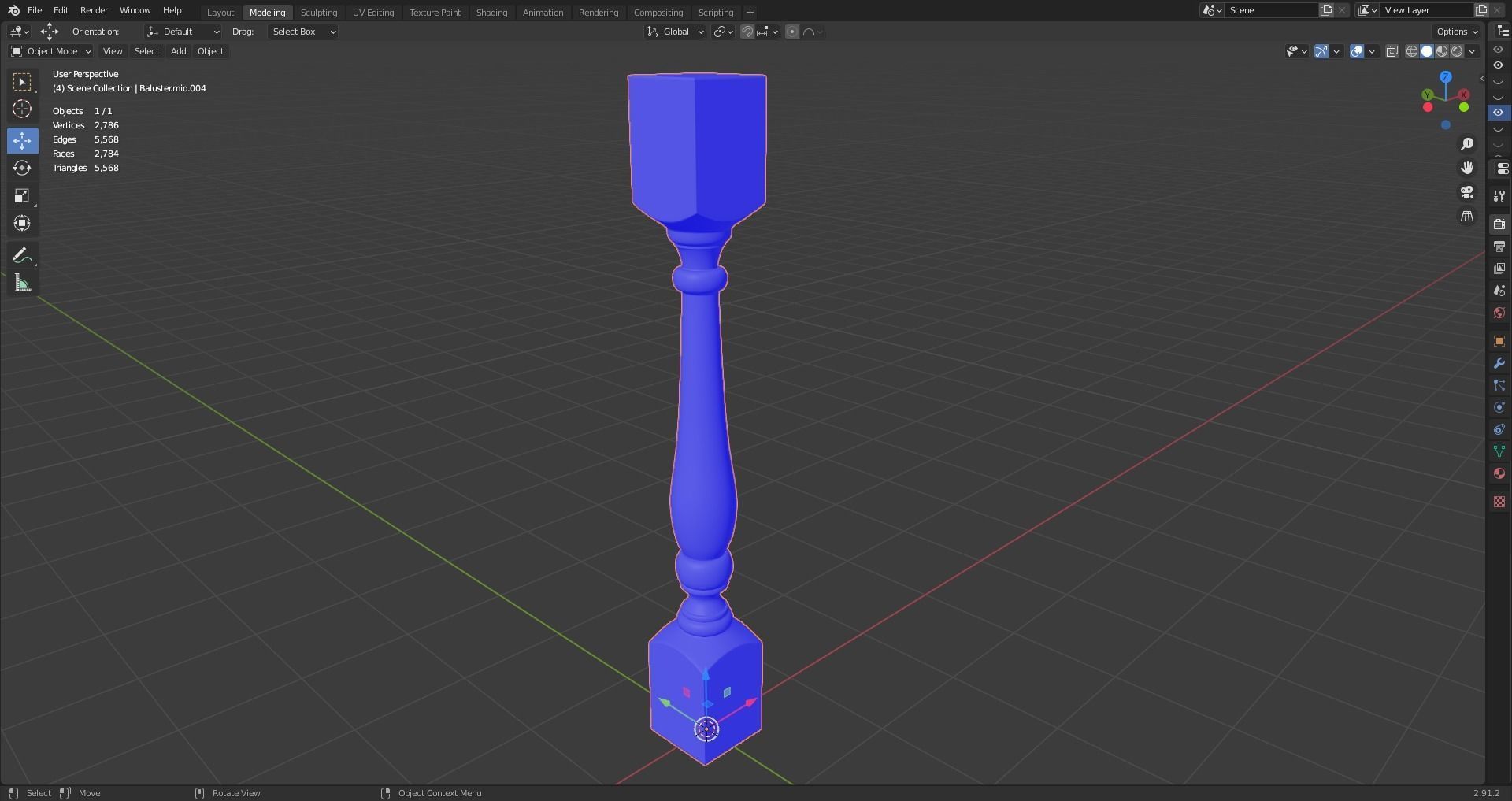 17 different models of Baluster and 11 different Smart Materials Free low-poly 3D model_91