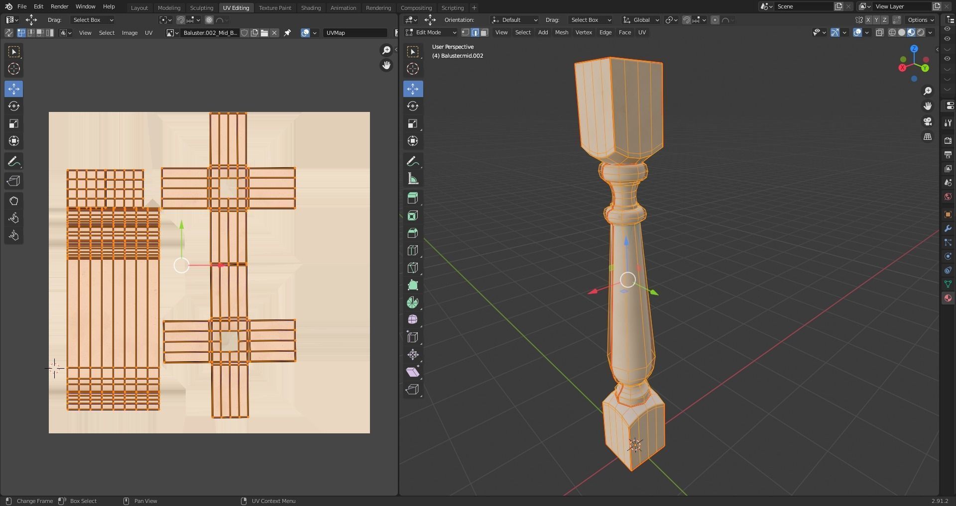 17 different models of Baluster and 11 different Smart Materials Free low-poly 3D model_59