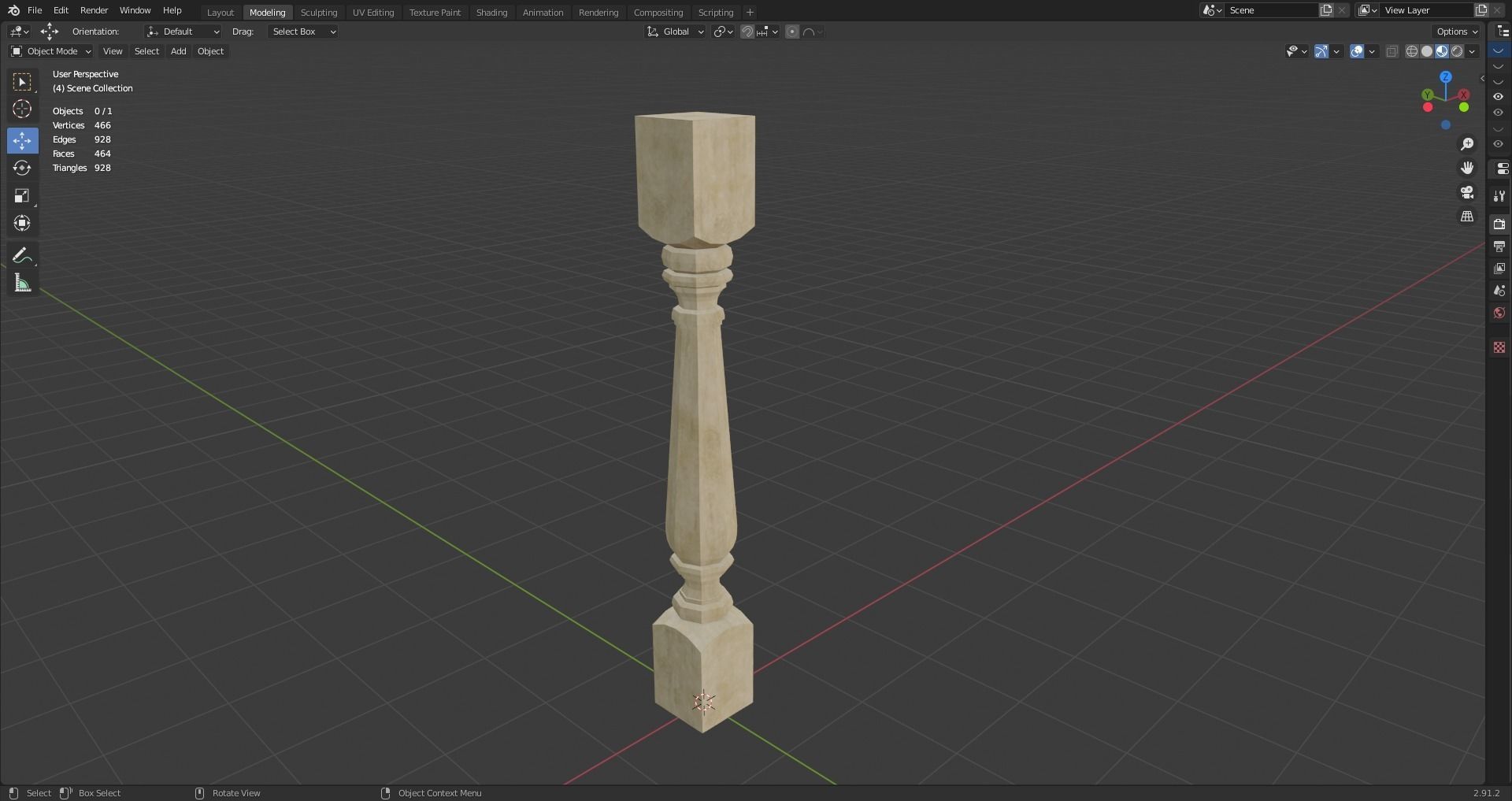 17 different models of Baluster and 11 different Smart Materials Free low-poly 3D model_73