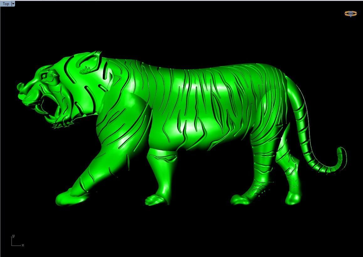 Tiger for jewelry 3D print model_3