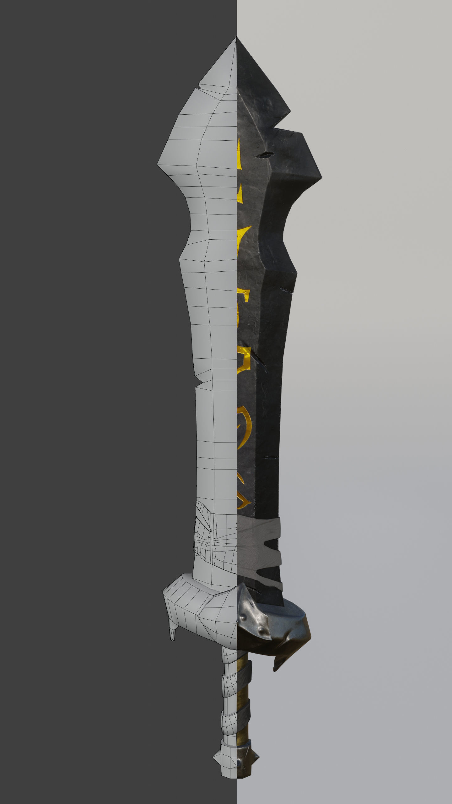 Stylized Rune Swords Low-poly 3D model_5