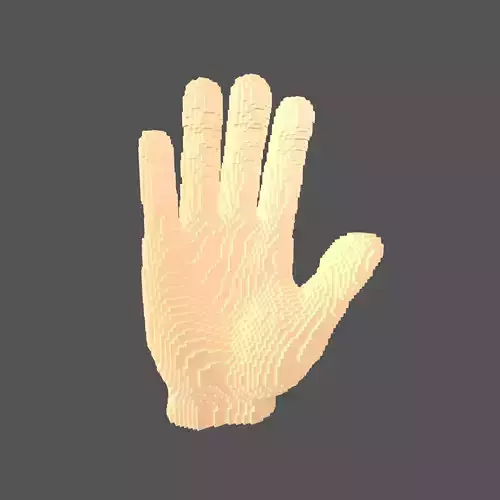 Voxel Style Hand v1 002