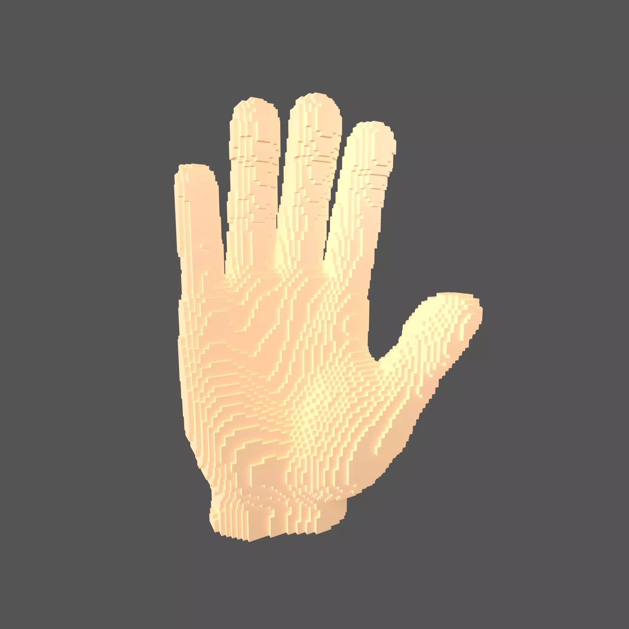 Voxel Style Hand v1 002 3D model_0