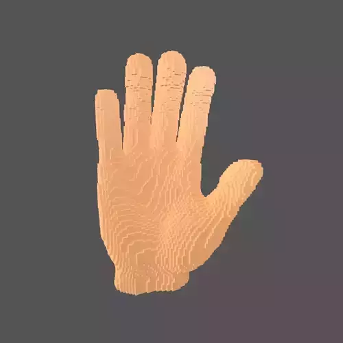 Voxel Style Hand v1 003