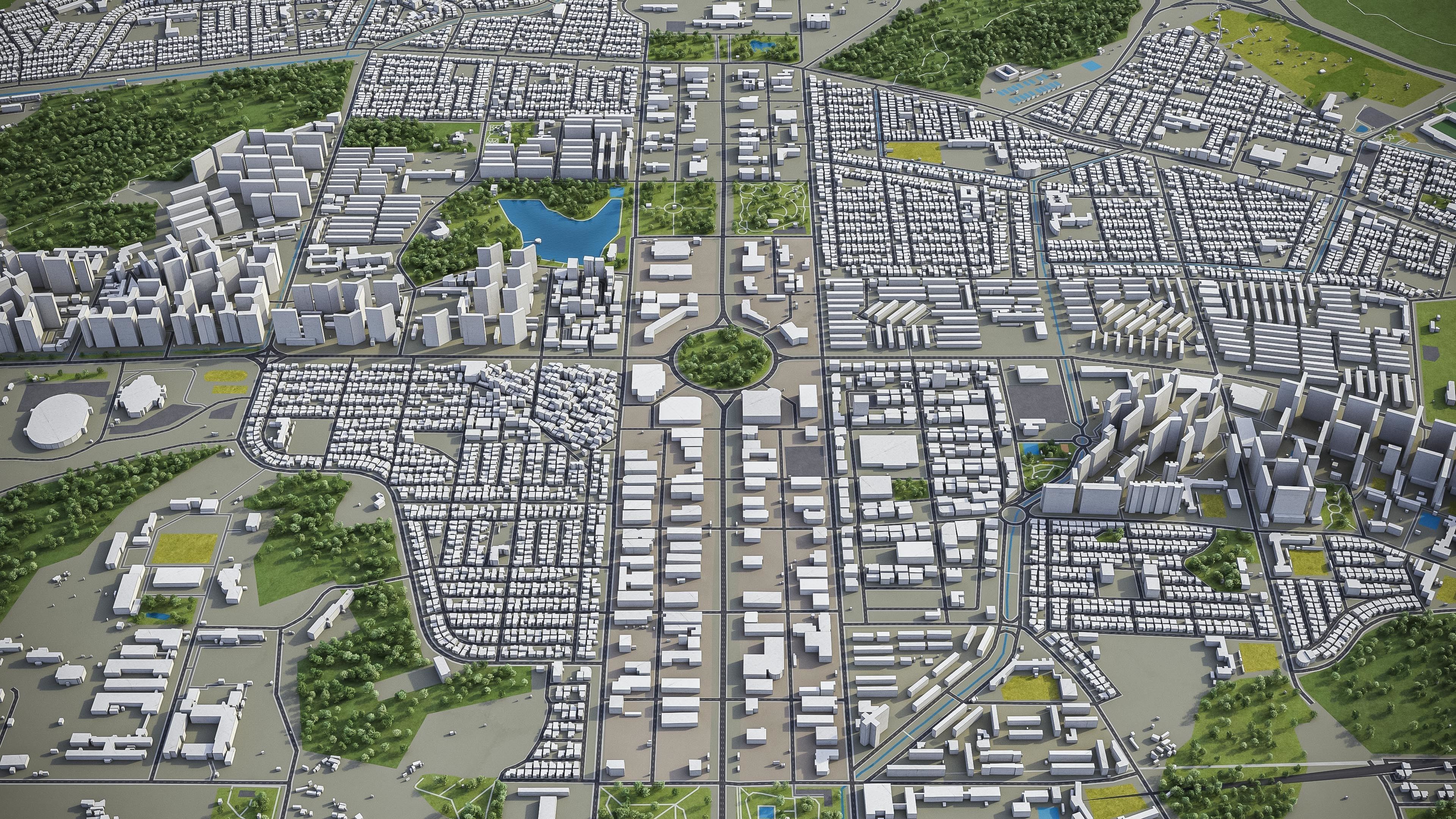 Changwon Low-poly 3D model_3