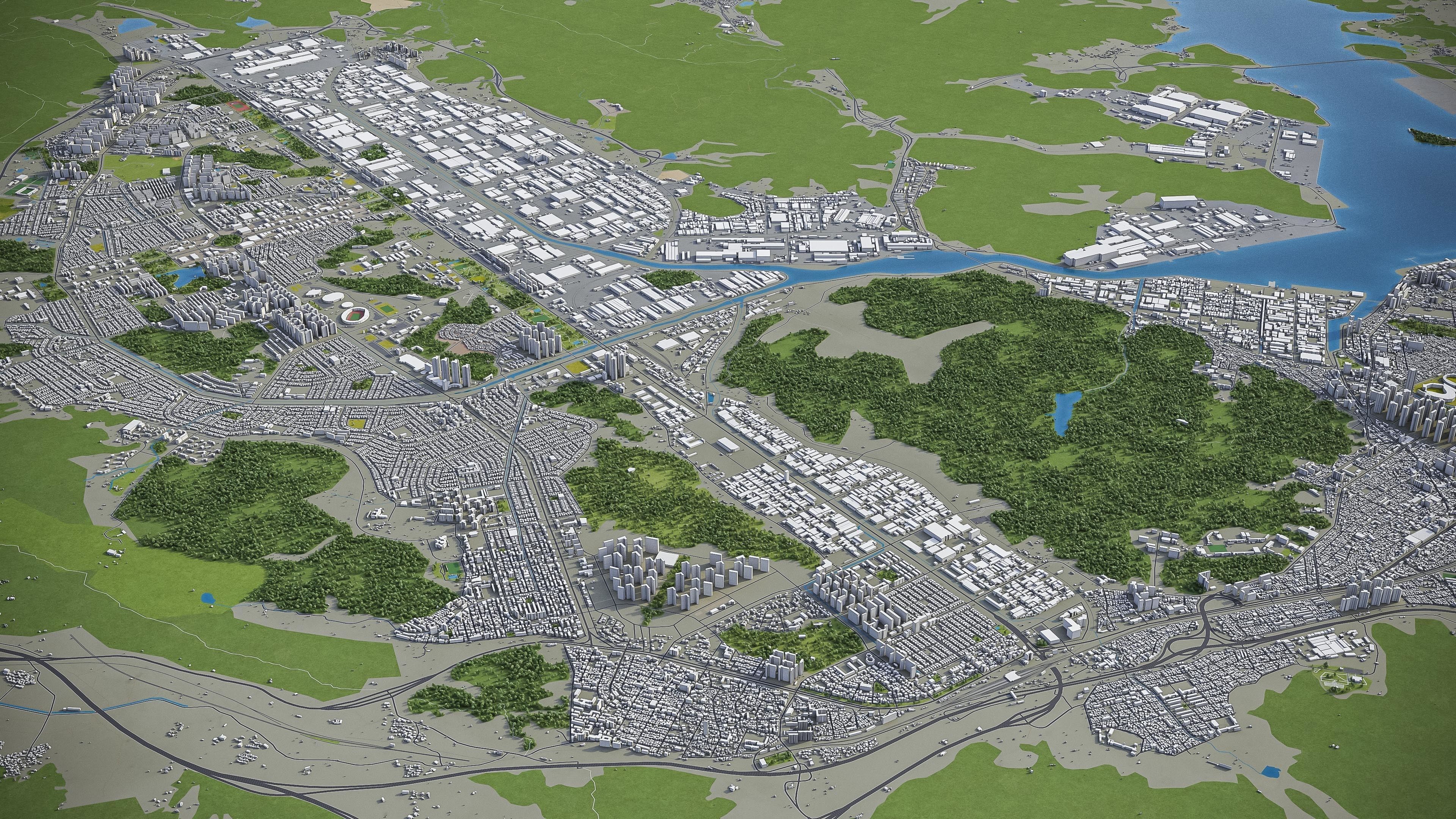 Changwon Low-poly 3D model_12