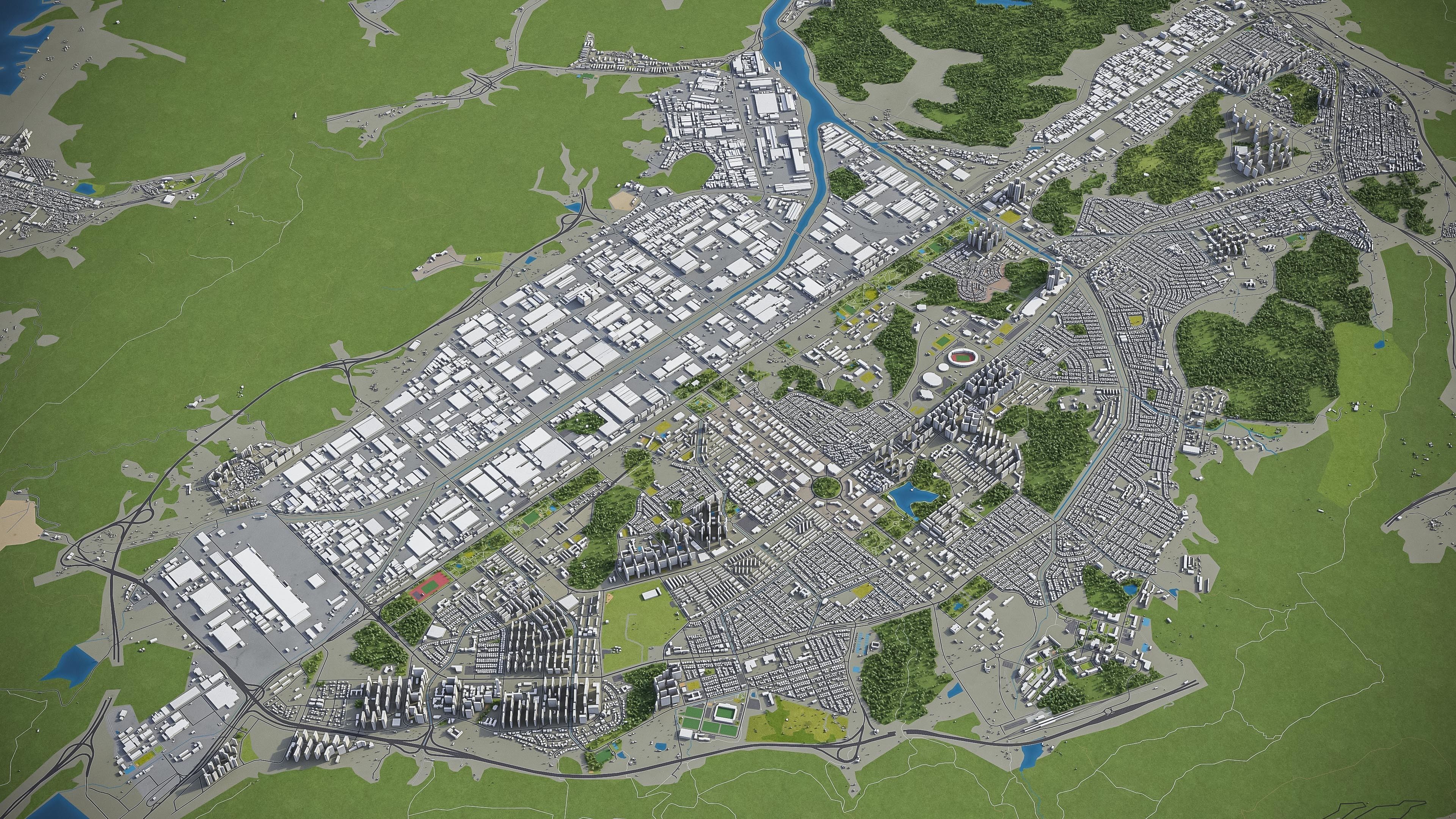 Changwon Low-poly 3D model_8