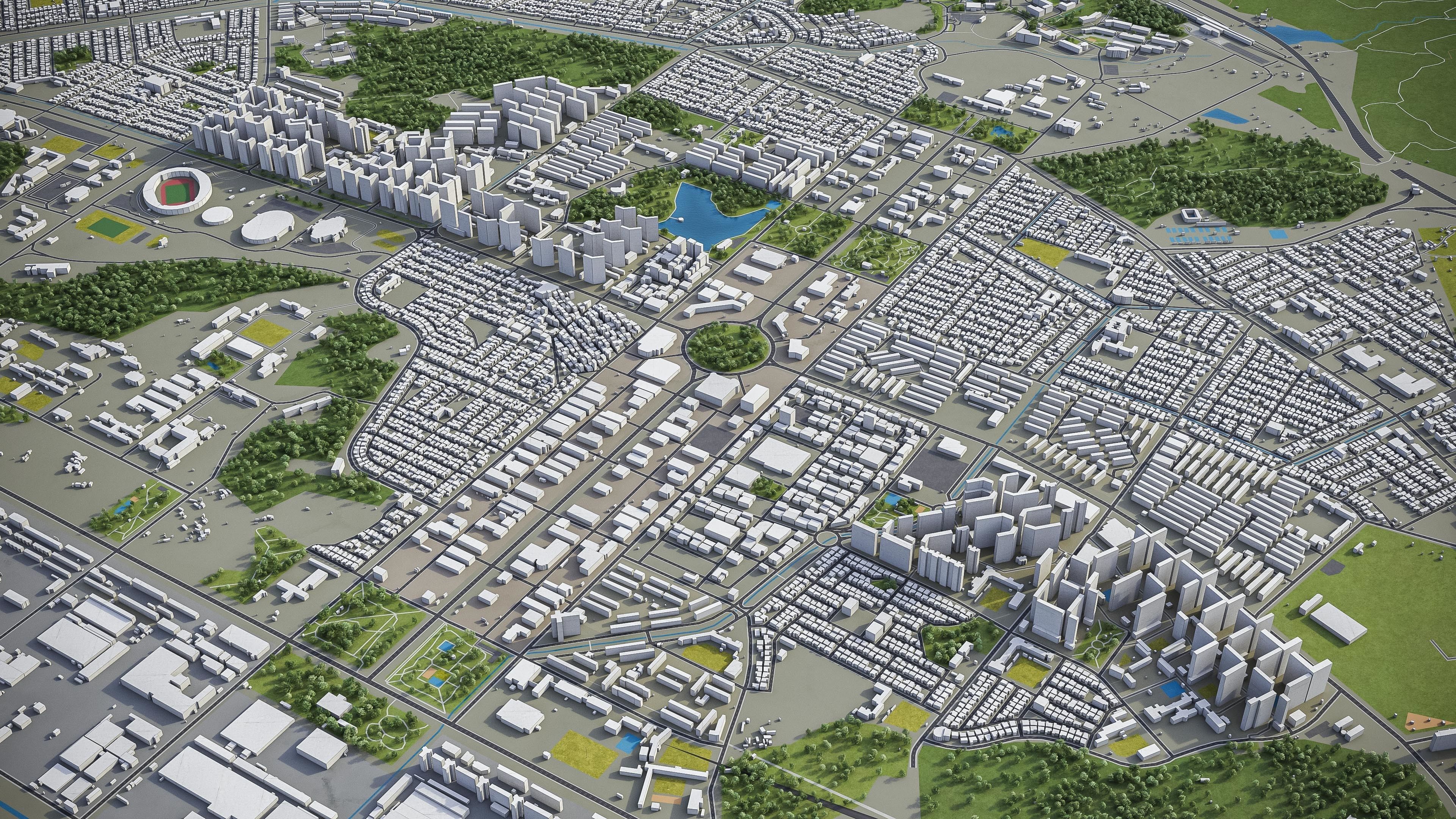 Changwon Low-poly 3D model_2