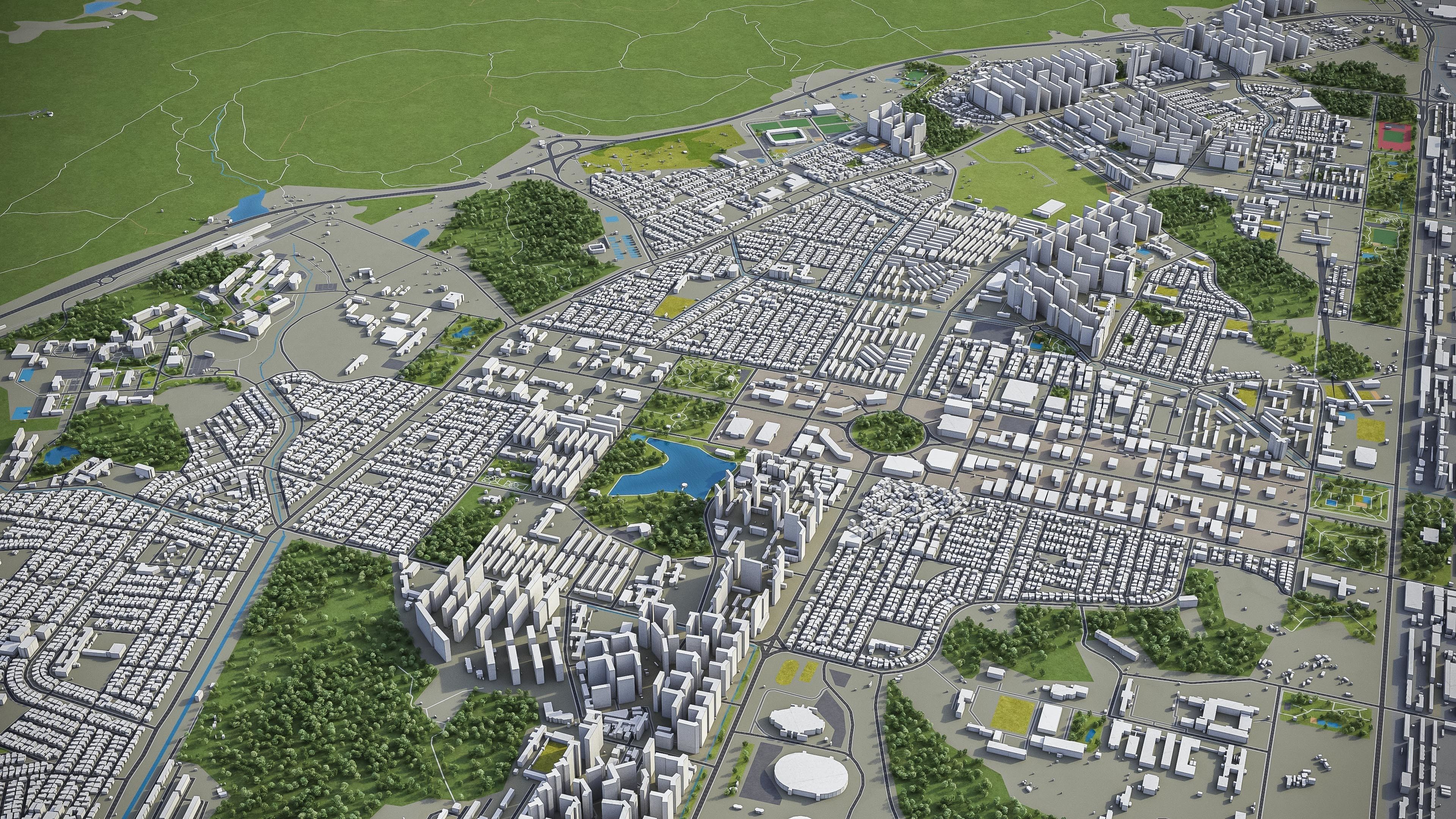 Changwon Low-poly 3D model_6