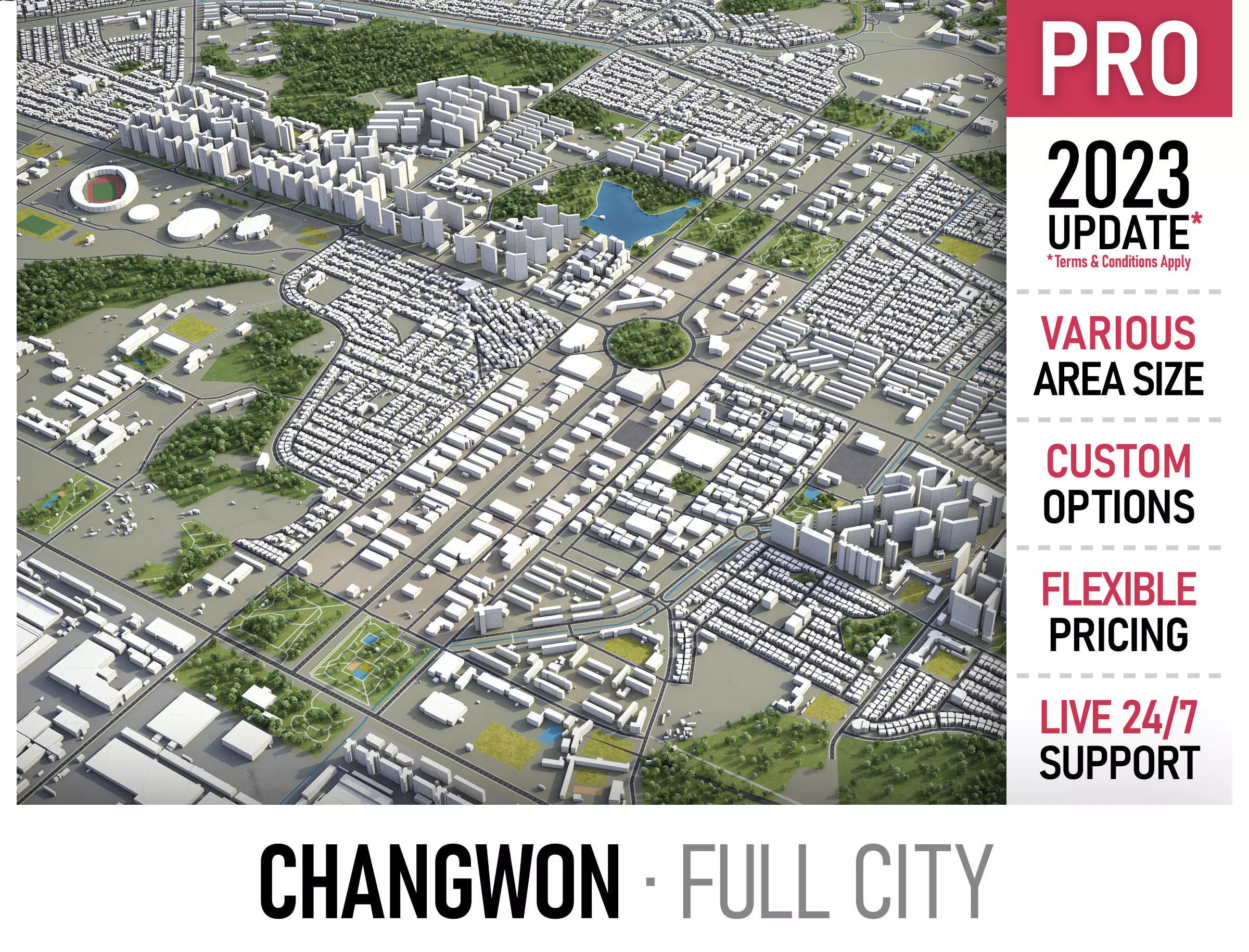 Changwon Low-poly 3D model_0